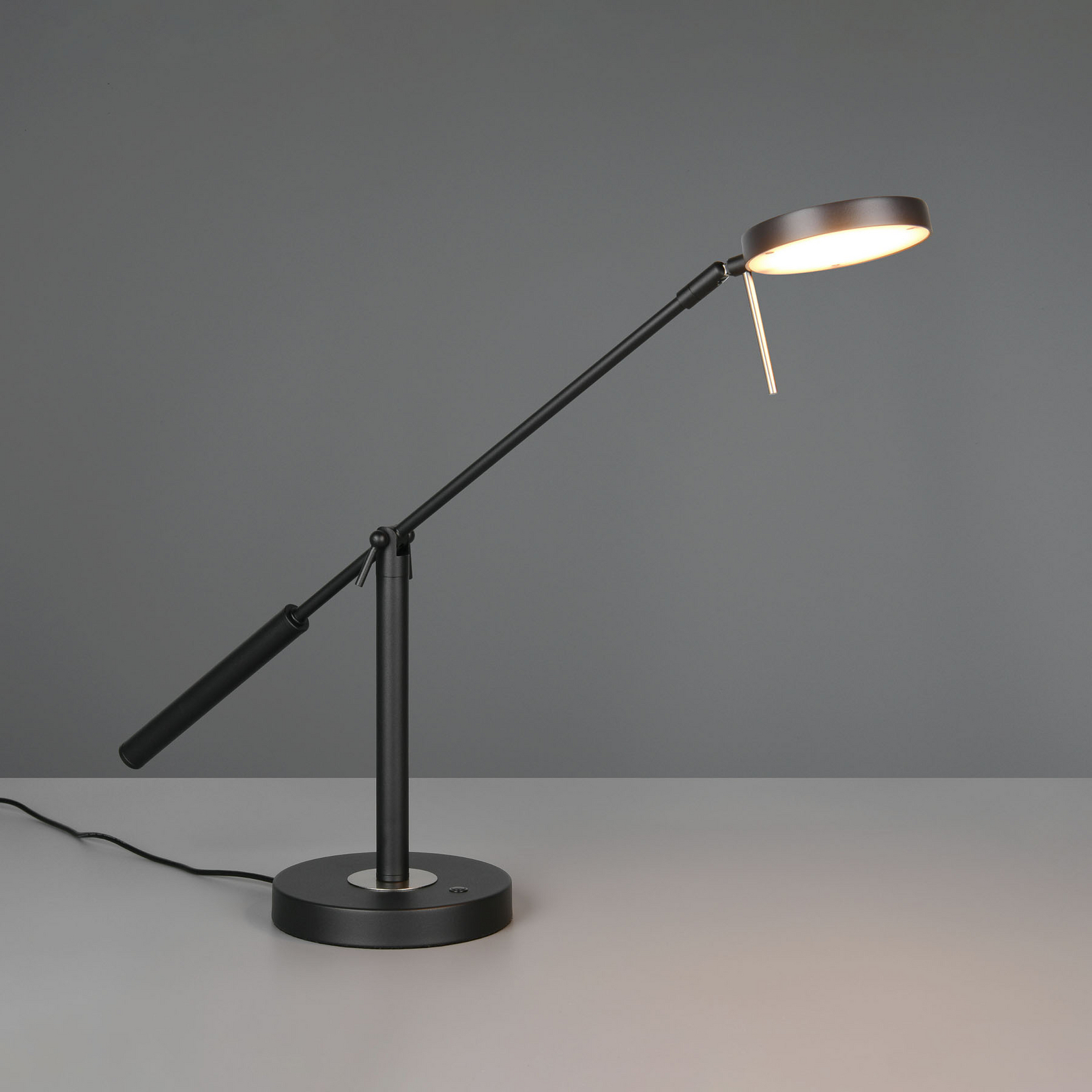 Monza LED stolna lampa, mat crna, visina 52 cm, metalna