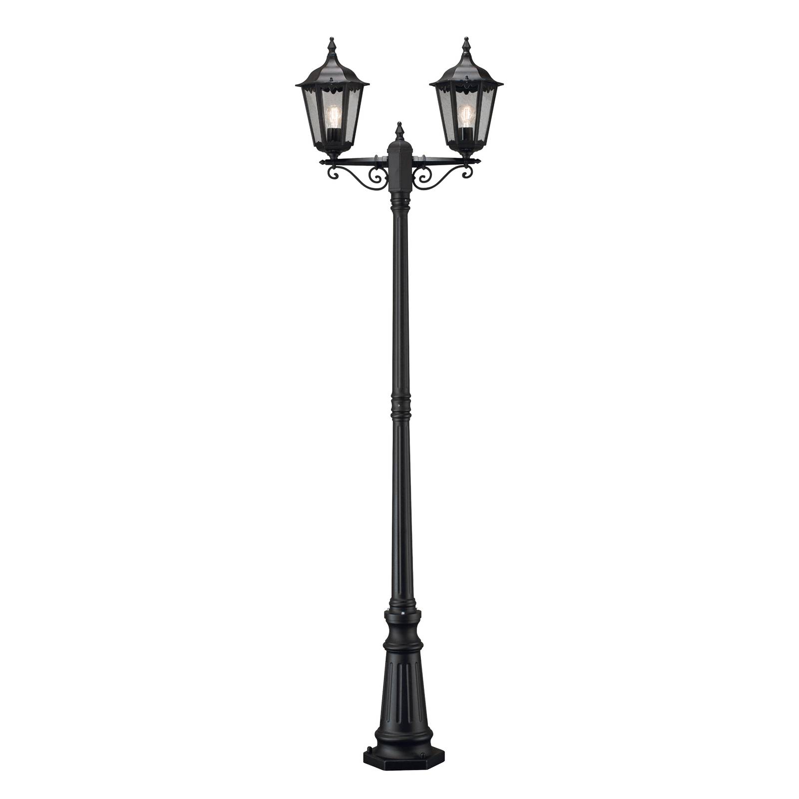 Lampe pour mât Firenze à 2 lampes, noire