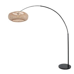 Łukowa lampa stojąca Sparkled Light czarna/buk