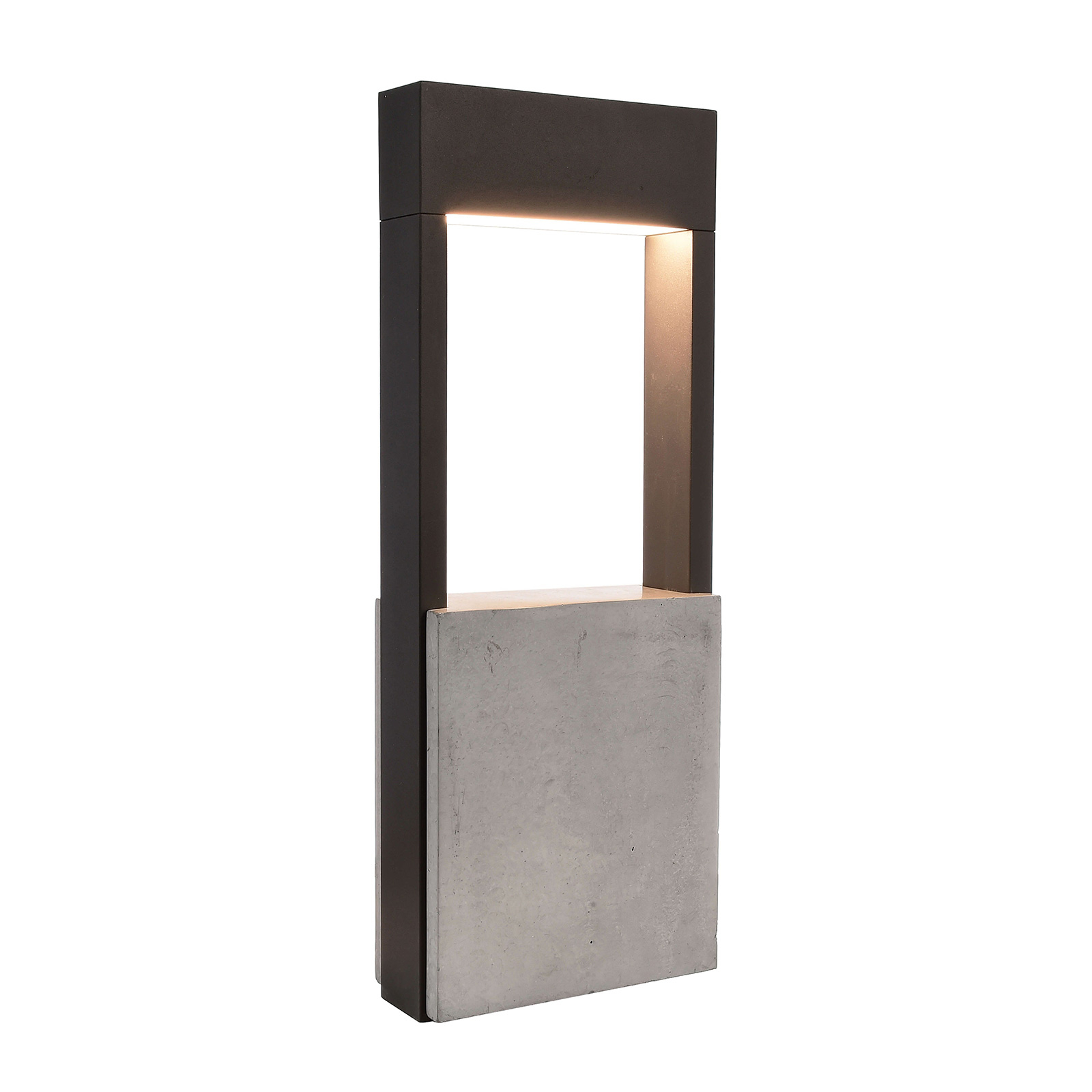 Deko-Light Chertan LED pillar light, concrete element, 45 cm, concrete, aluminium, 12 W, energy efficiency: A, L: 17 cm, W: 7.2 cm, H: 45 cm