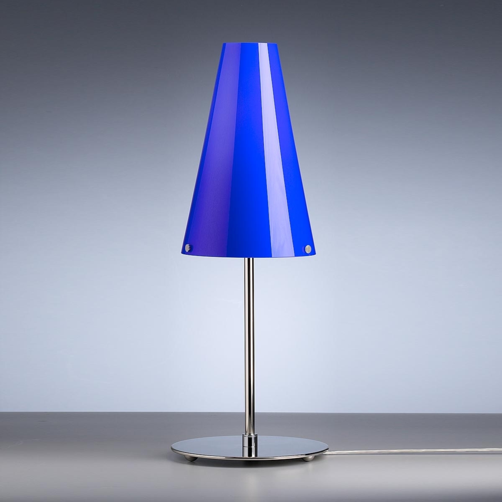 TECNOLUMEN Walter Schnepel bordslampa, blå