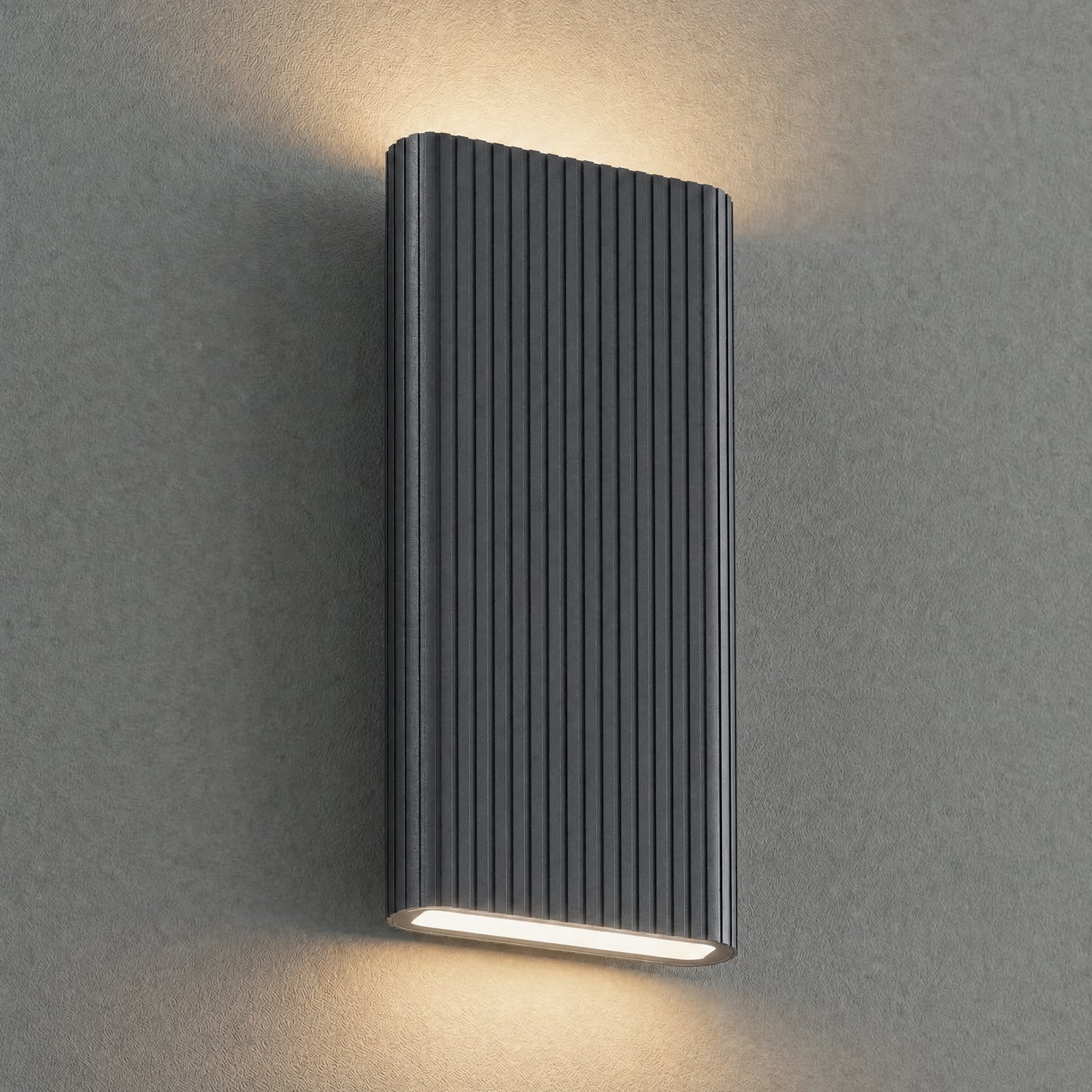 Kinkiet zewnętrzny LED Raija, antracytowy, 40 cm, CCT – Lucande