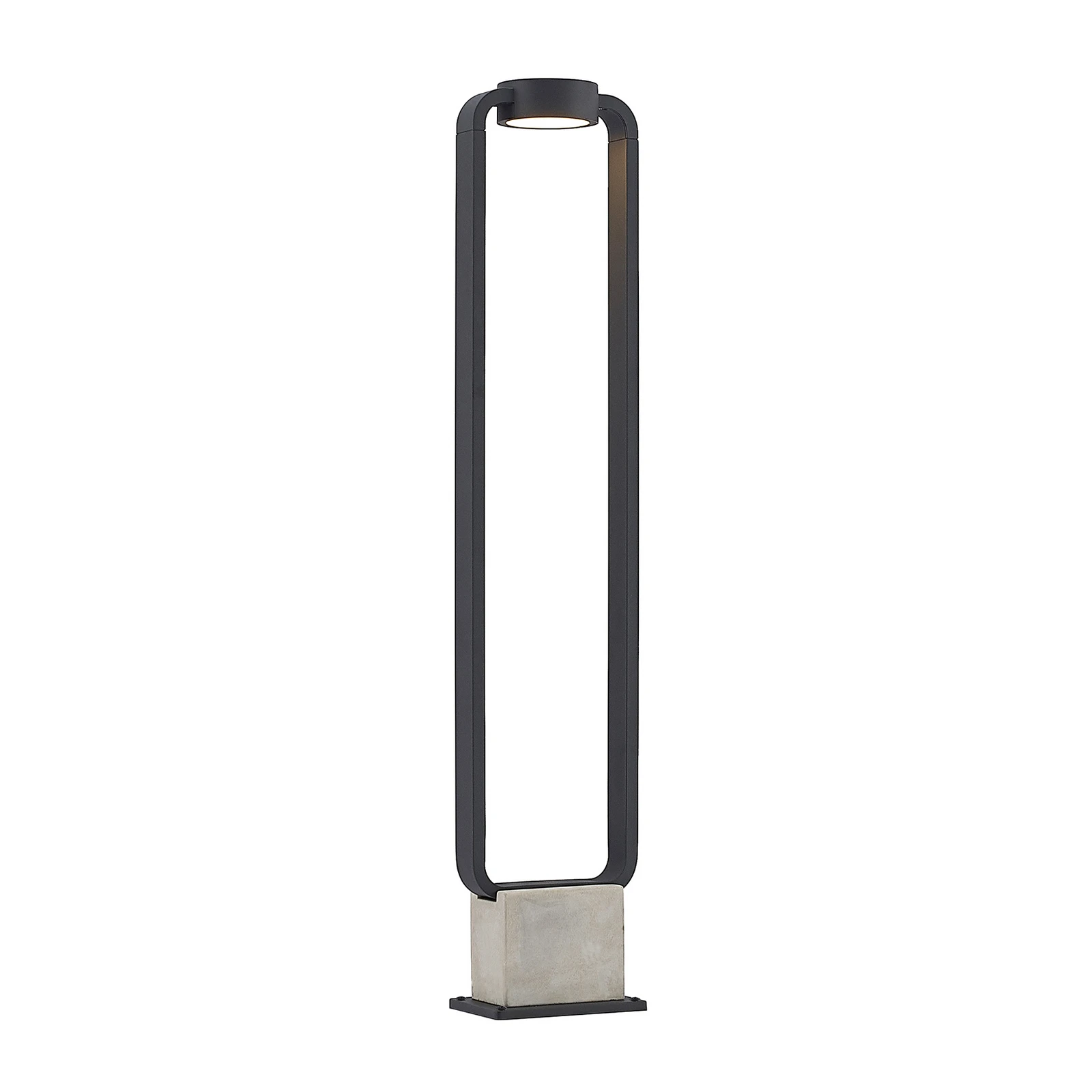 Lucande lampione a LED Belna, 100 cm, antracite, cemento, IP65