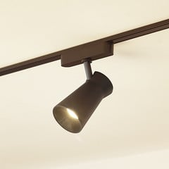 Lindby foco LED 48 V Lumaro, negro, Ø 7 cm, atenuable