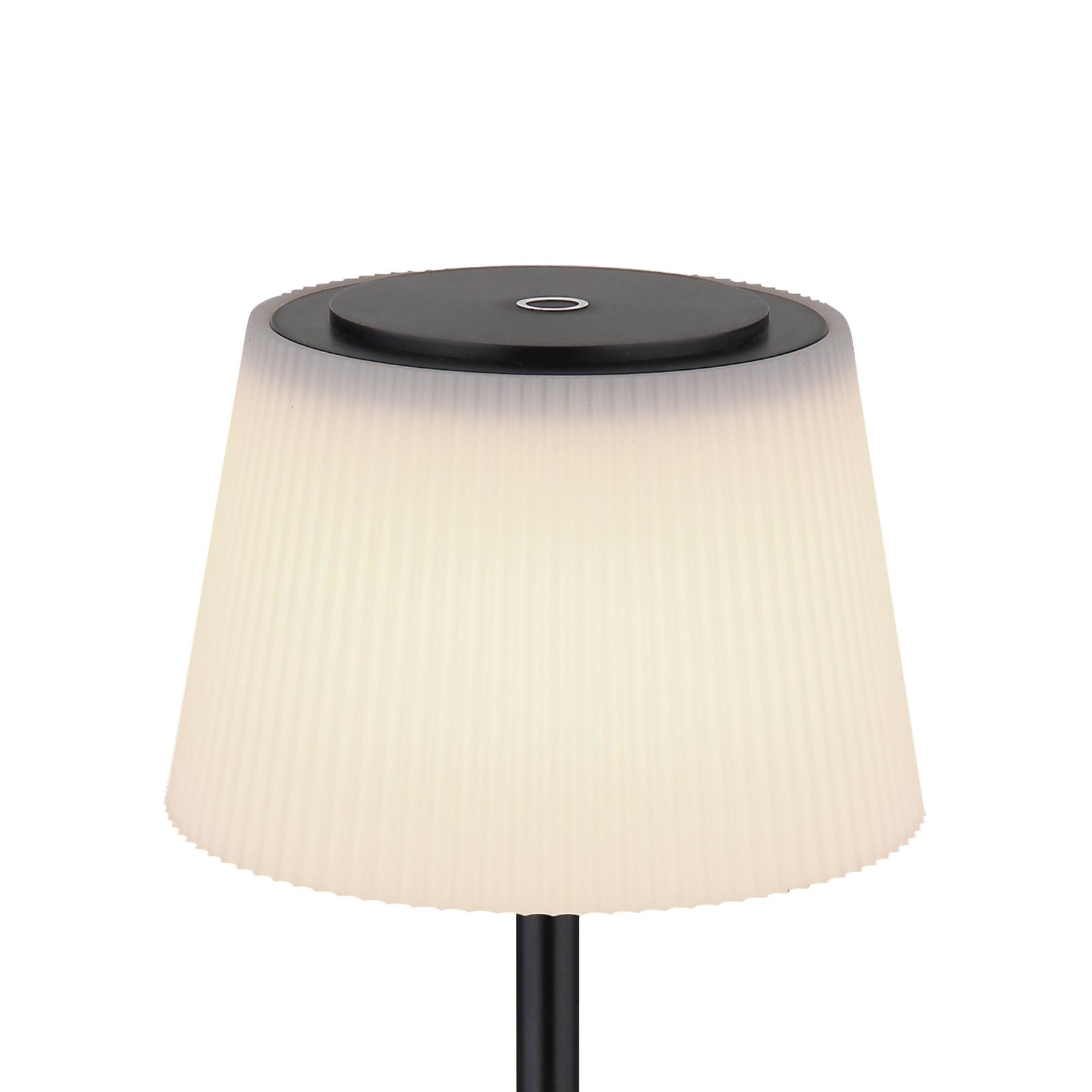 Gregoir lámpara de mesa LED recargable, negro mate, altura 38 cm, CCT