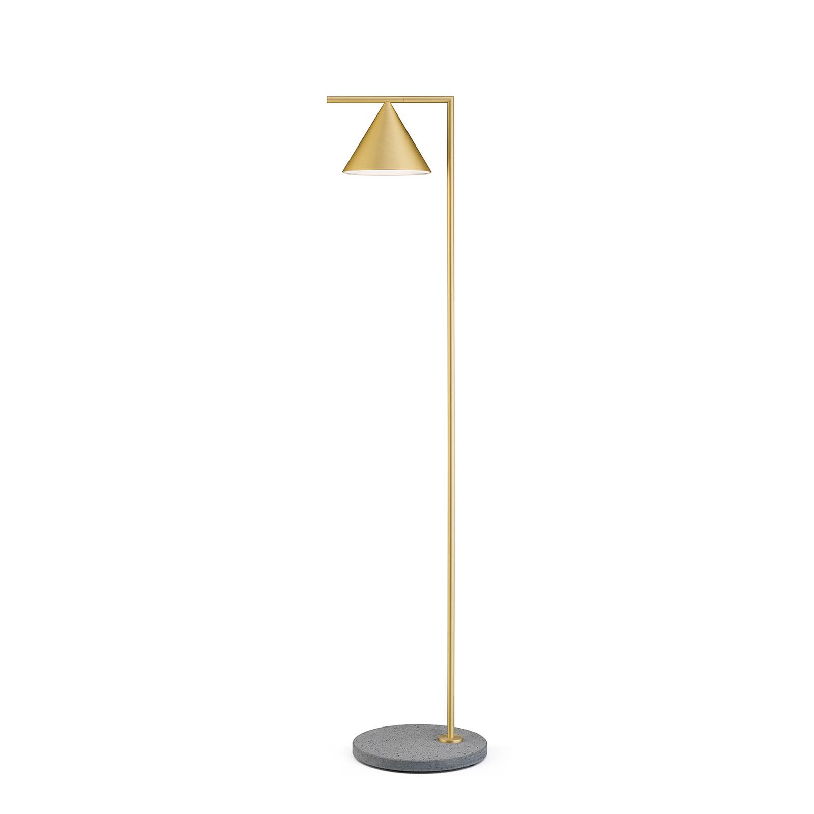 Flos Captain Flint-lattiavalo 2700K messinki/harm. - design terassivalo - terassivalaisin messinki, laavan harmaa
