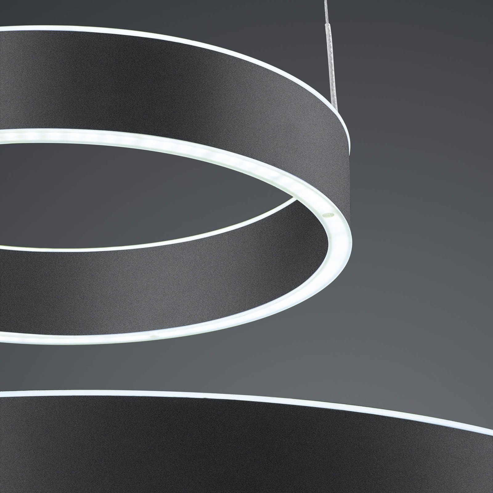 LED závesné svietidlo Delta, 2-pl., CCT, čierna