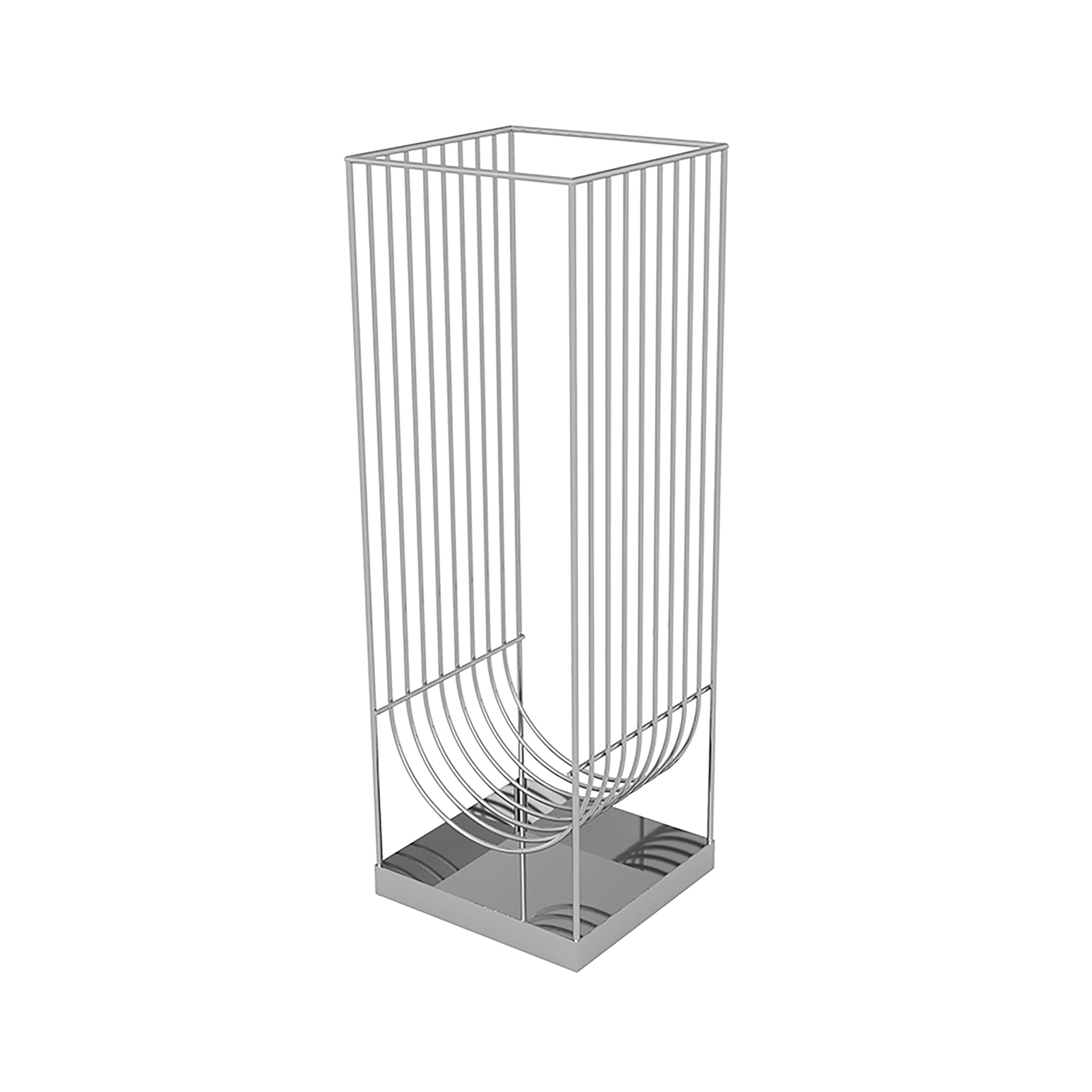 AYTM umbrella stand Curva, silver, height 56 cm, steel