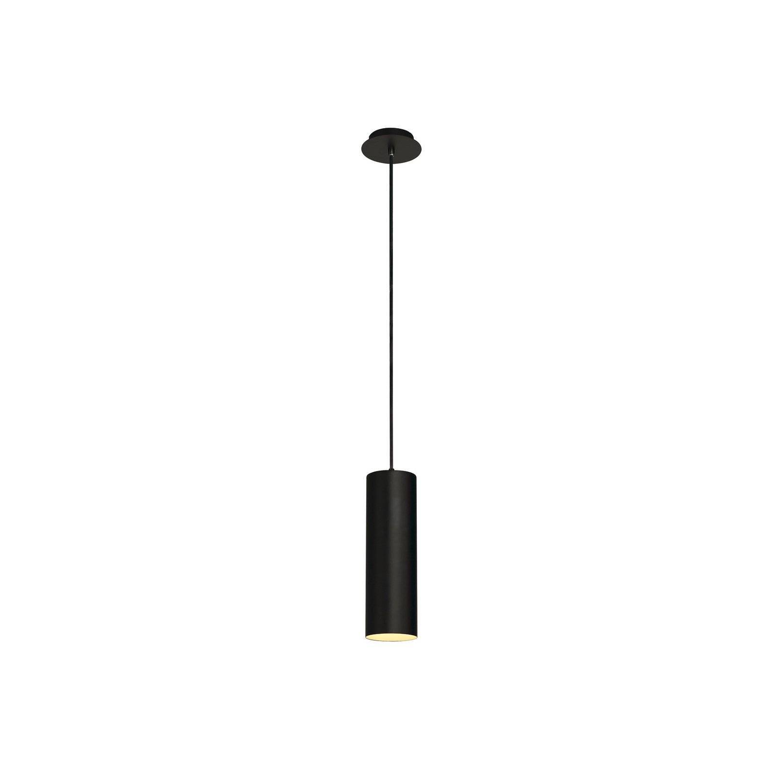 SLV Enola viseča luč, črna, aluminij, Ø 10 cm