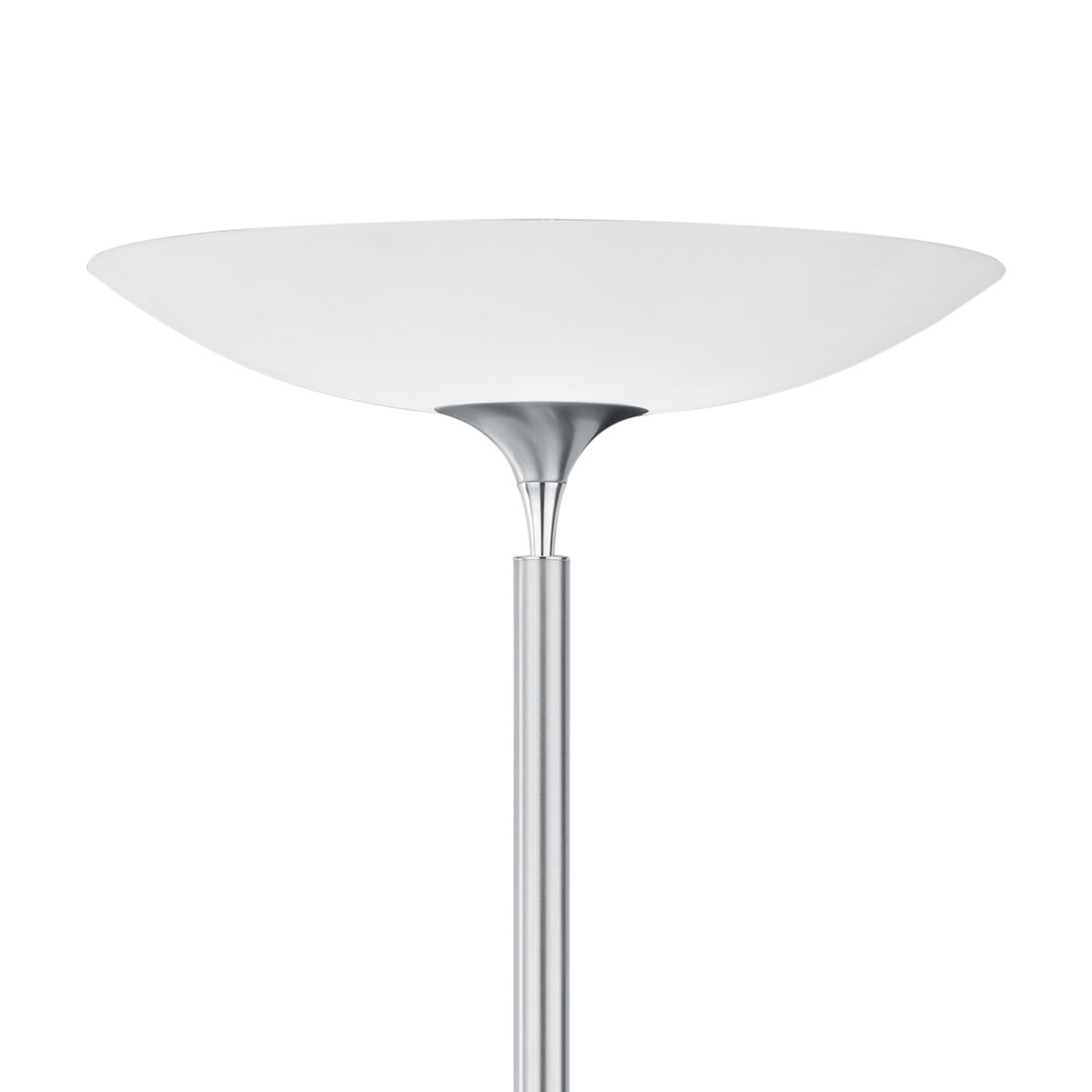 BANKAMP Opera LED uplighter touch dimmer, nickel, for Living / Dining Room, metal, glass, 50 W, energy efficiency: A+, H: 108 cm