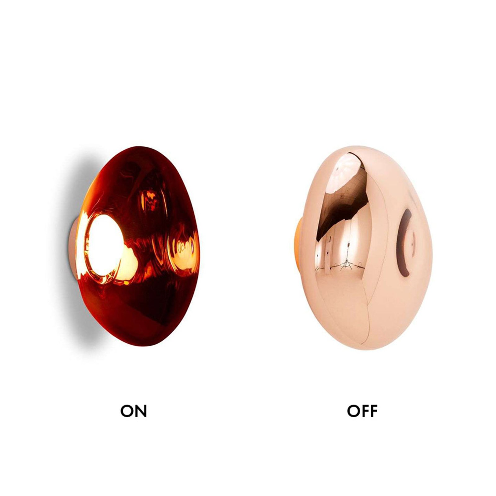 Melt Surface LED Lampa Ścienna Copper - Tom Dixon