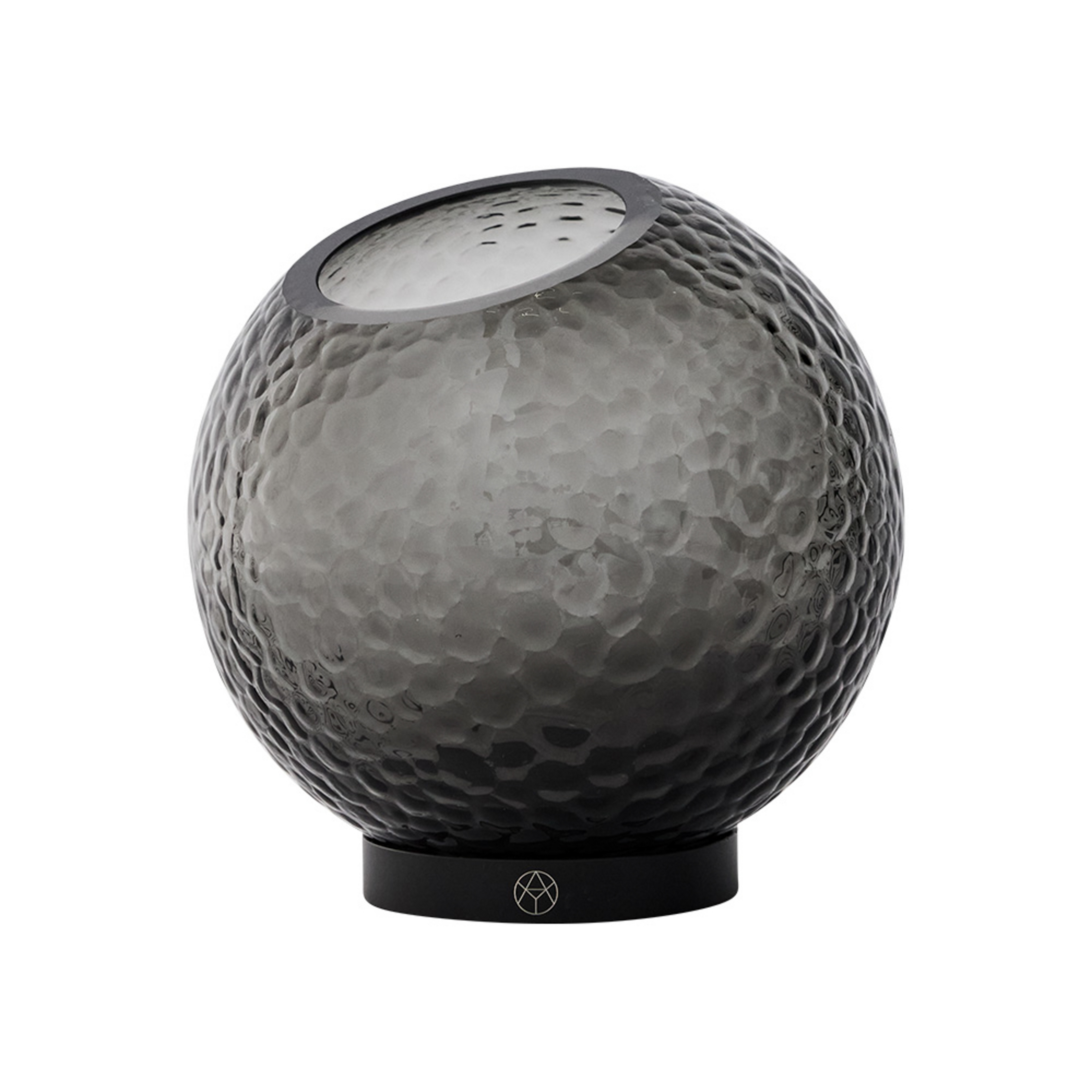 Váza Globe Bubbles, fekete, Ø 17 cm - AYTM