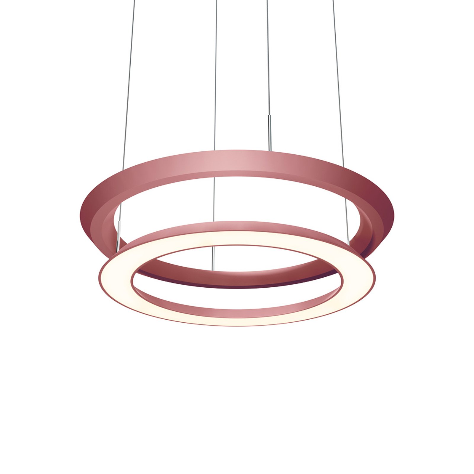 OLIGO Yano LED viseča svetilka gor/dol, CCT, roza zlata