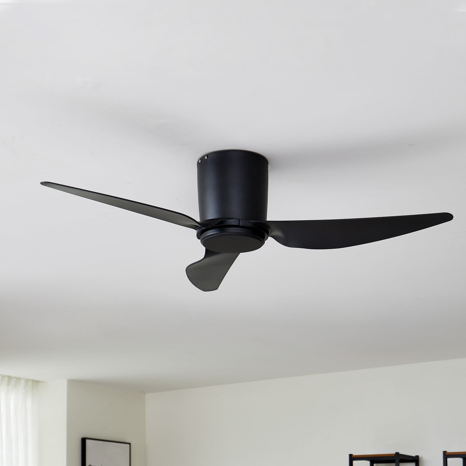 Aulo loftventilator Ø 123 cm sort støjsvag DC Lindby - Stue - Moderne - Metal