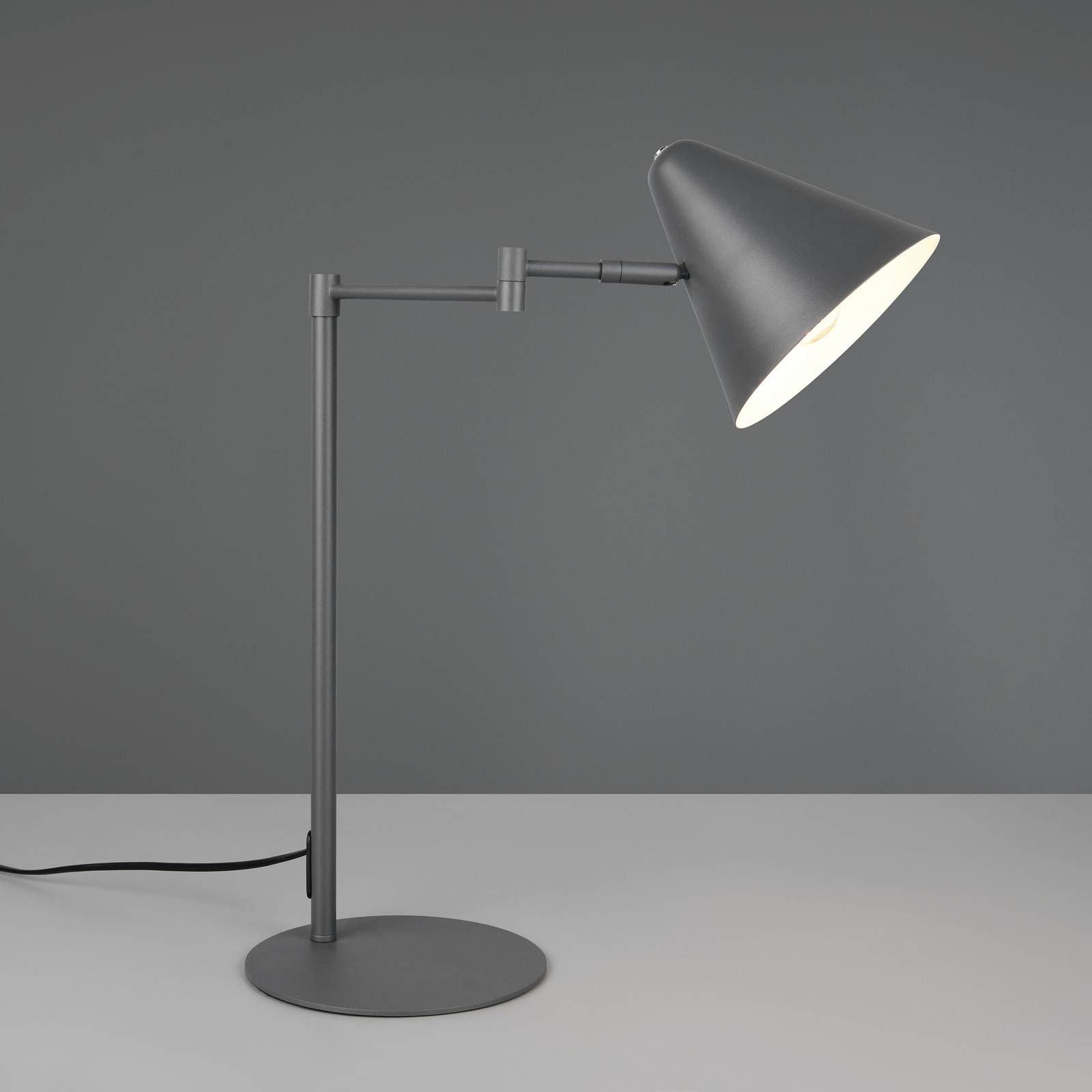 Tischlampe Cosima, anthrazit, Höhe 50 cm, Metall günstig online kaufen