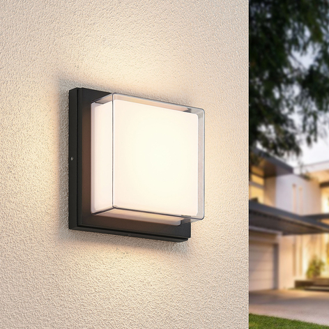 Lindby Aluki LED-Außenwandleuchte, quadratisch
