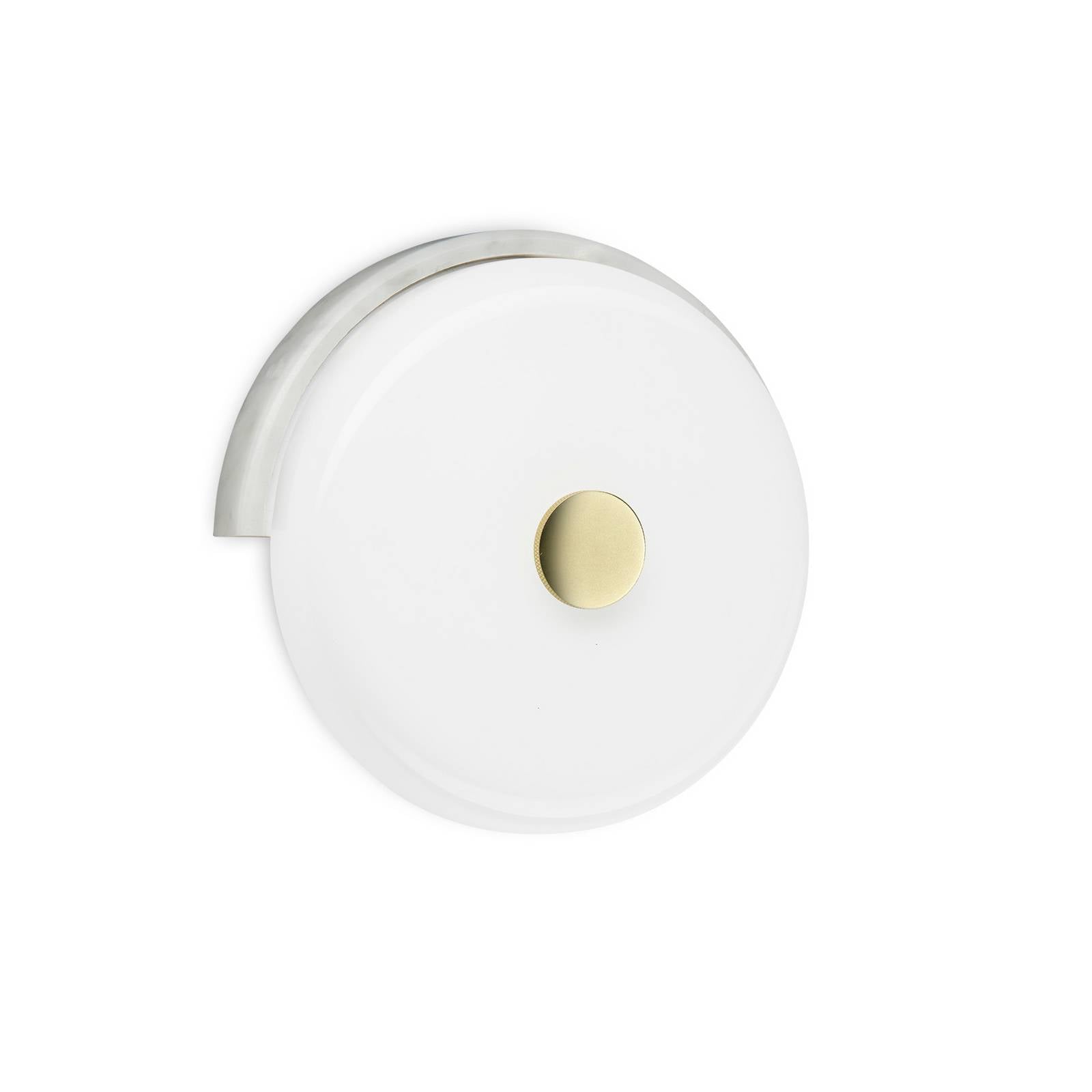 DESIGN BY US Applique murale LED Trip, carrare/blanc, marbre, verre, 2 700 K