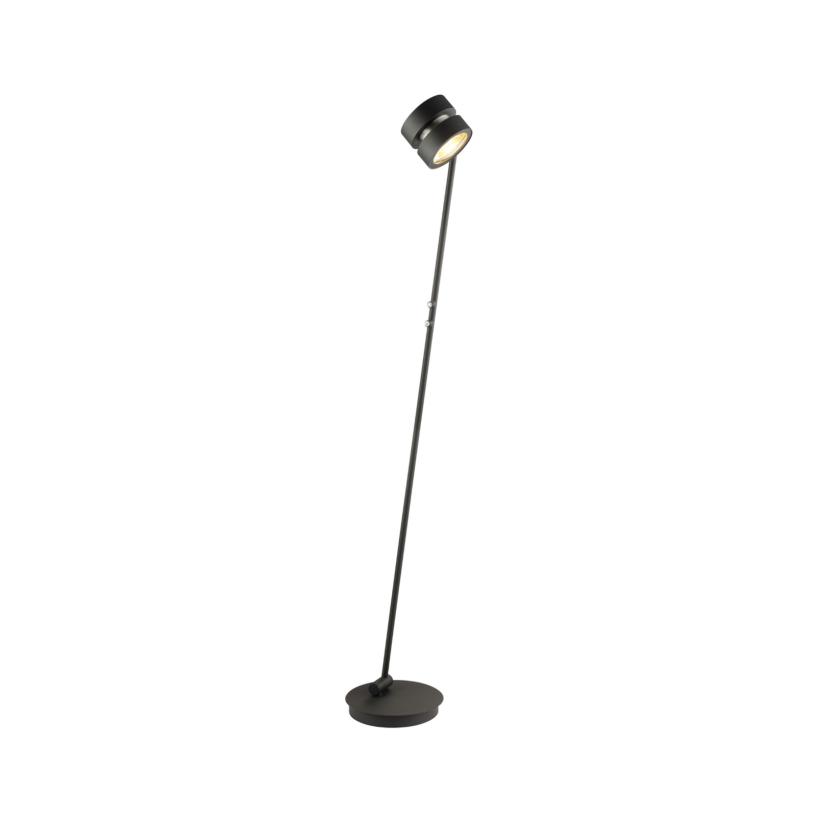 LED álló lámpa Glow-Sphere, magasság 146 cm, fekete, fém