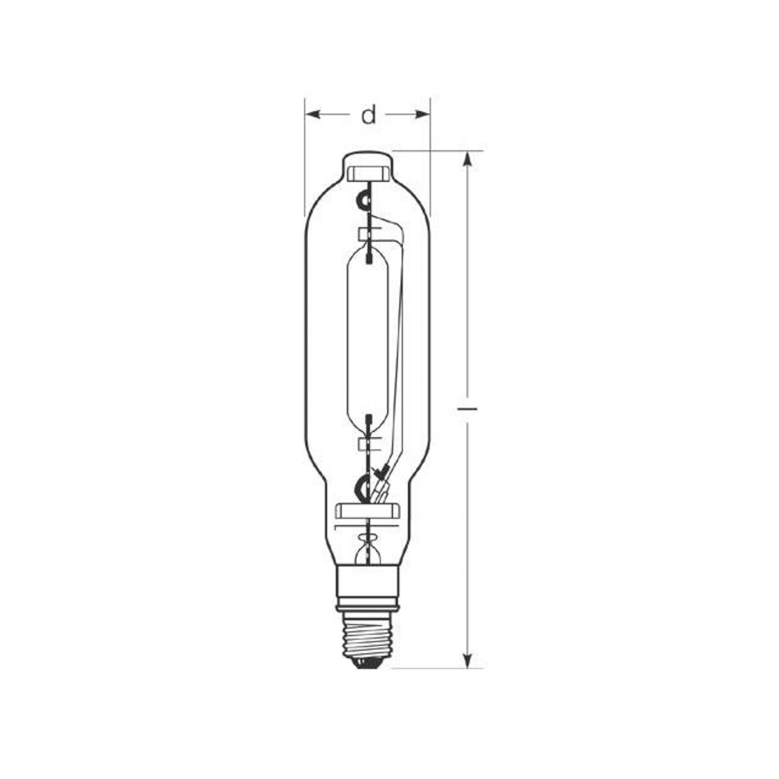 RADIUM metal halide lamp E40 2050W HRI-T D clear