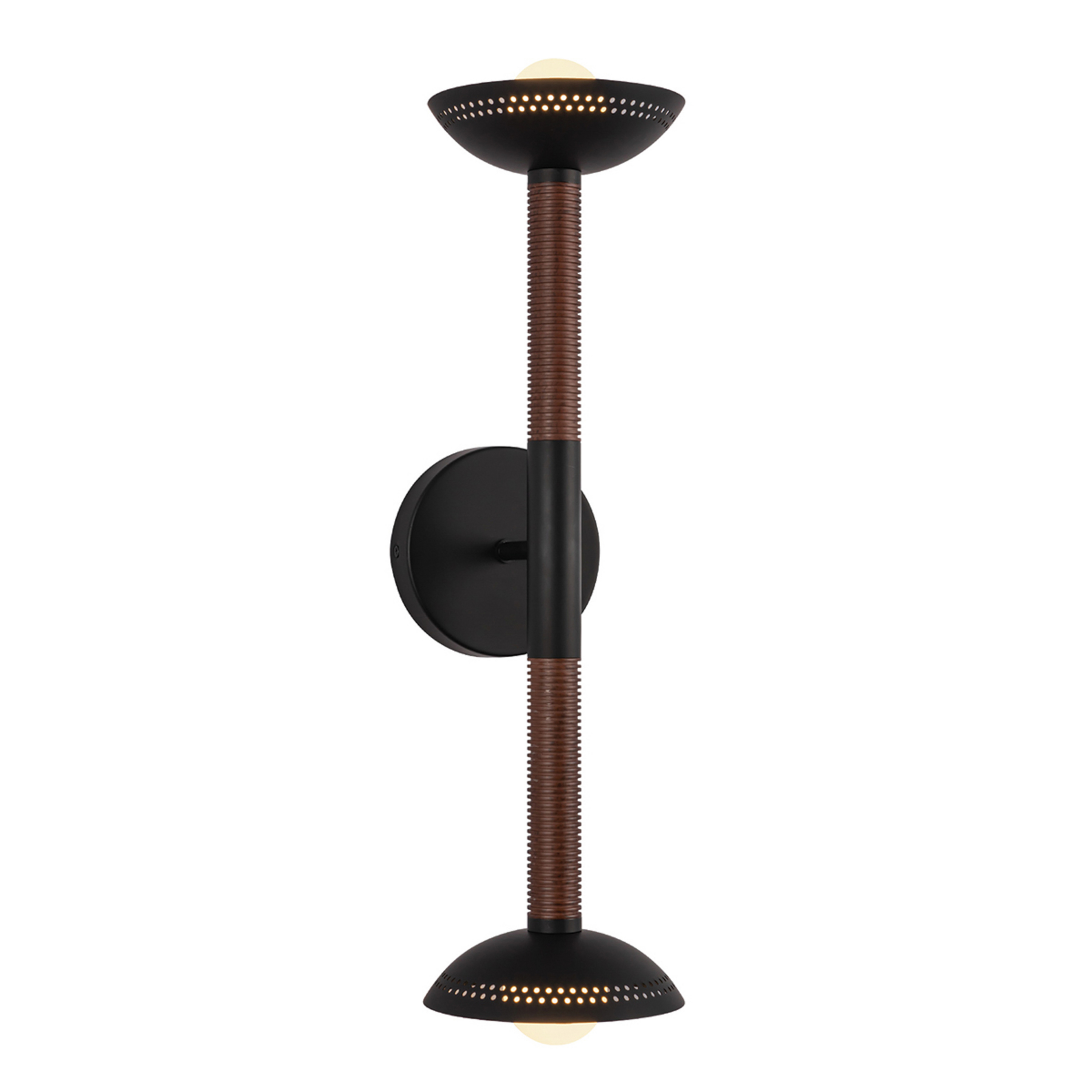 Arden LED-vegglampe, svart, 57 cm, 2 lyskilder, metall, dimbar – Elstead