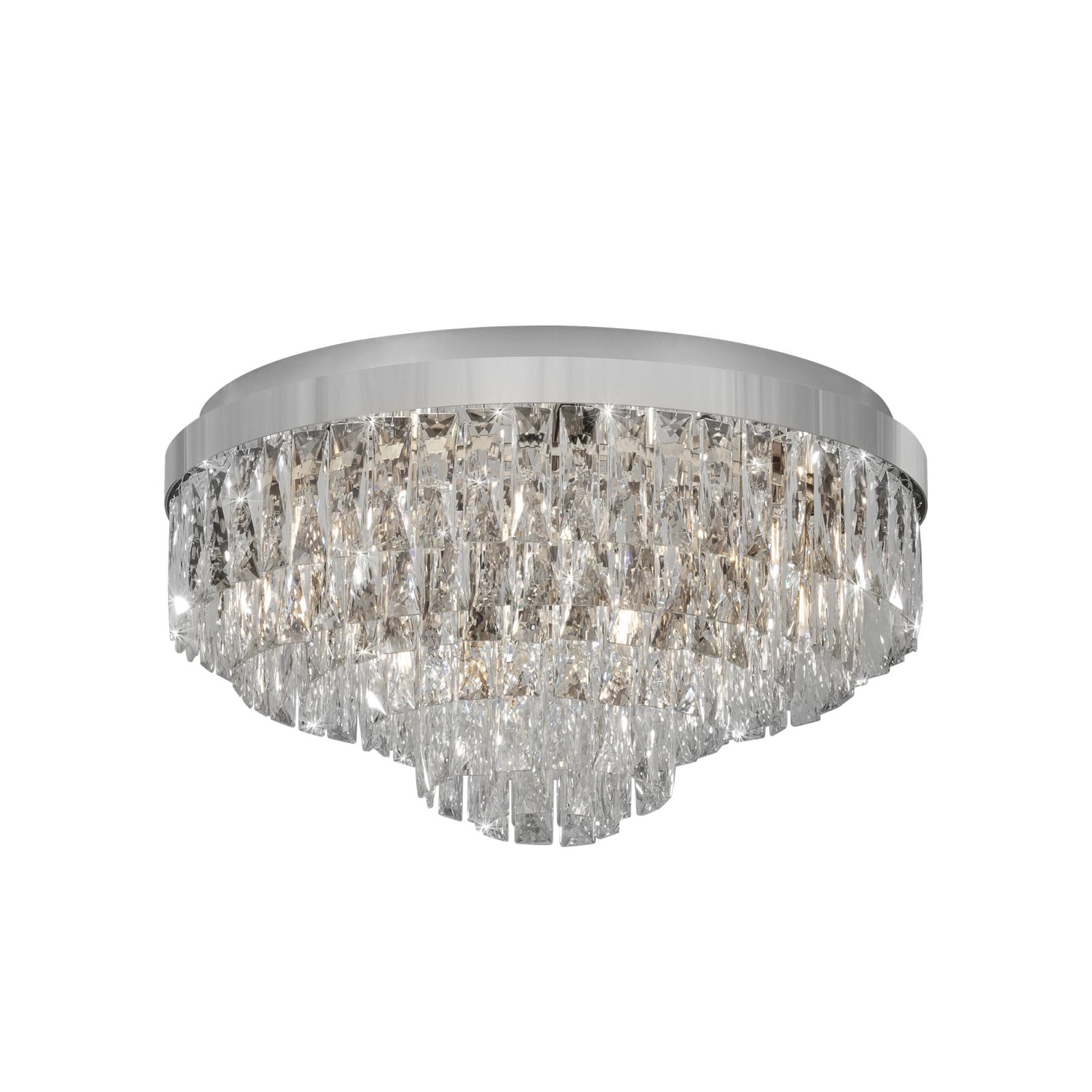 Plafonnier Valparaiso chromé Ø 58 cm en métal - Stars of Light