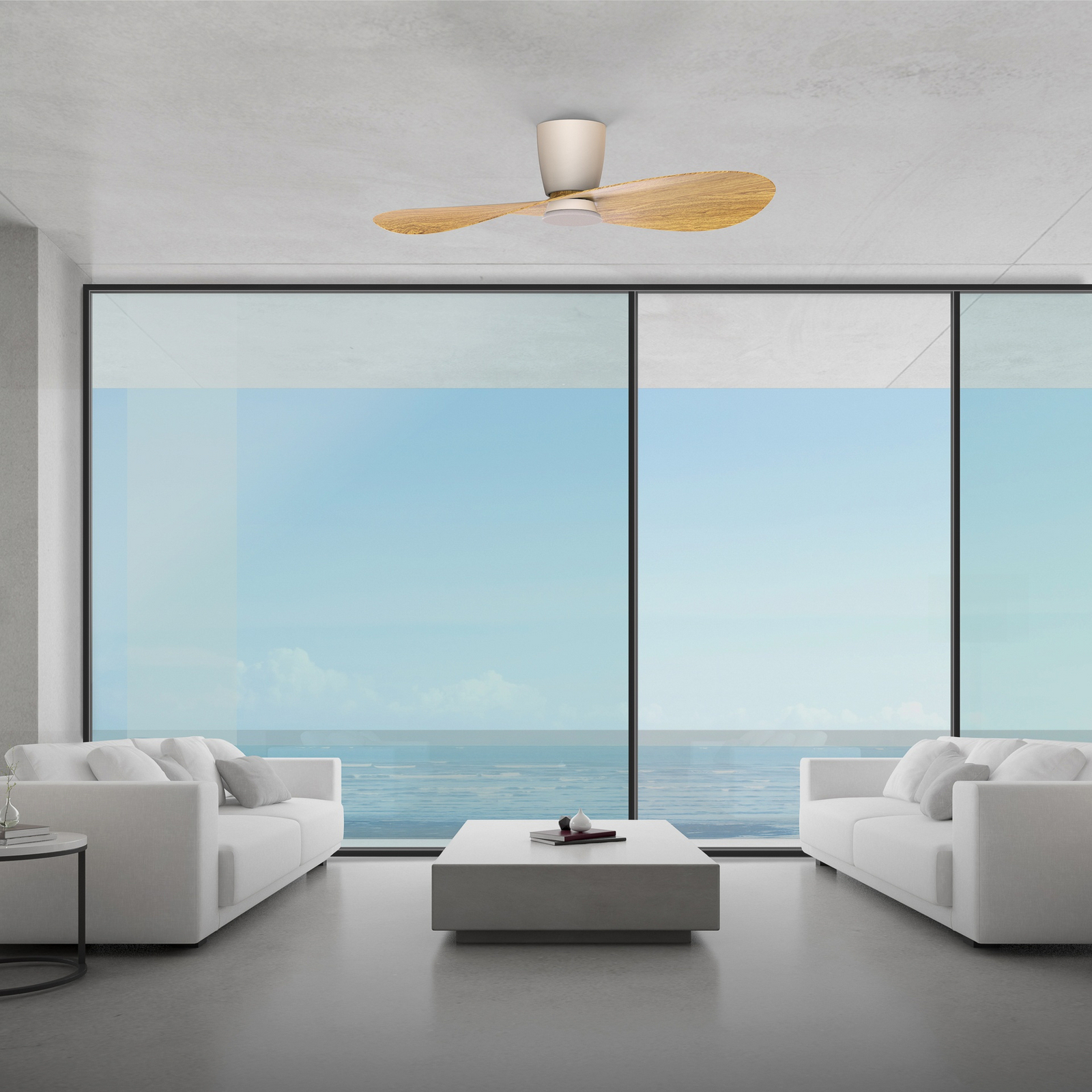 LED-Deckenventilator Surfer, weiß, DC, leise, CCT, 112 cm