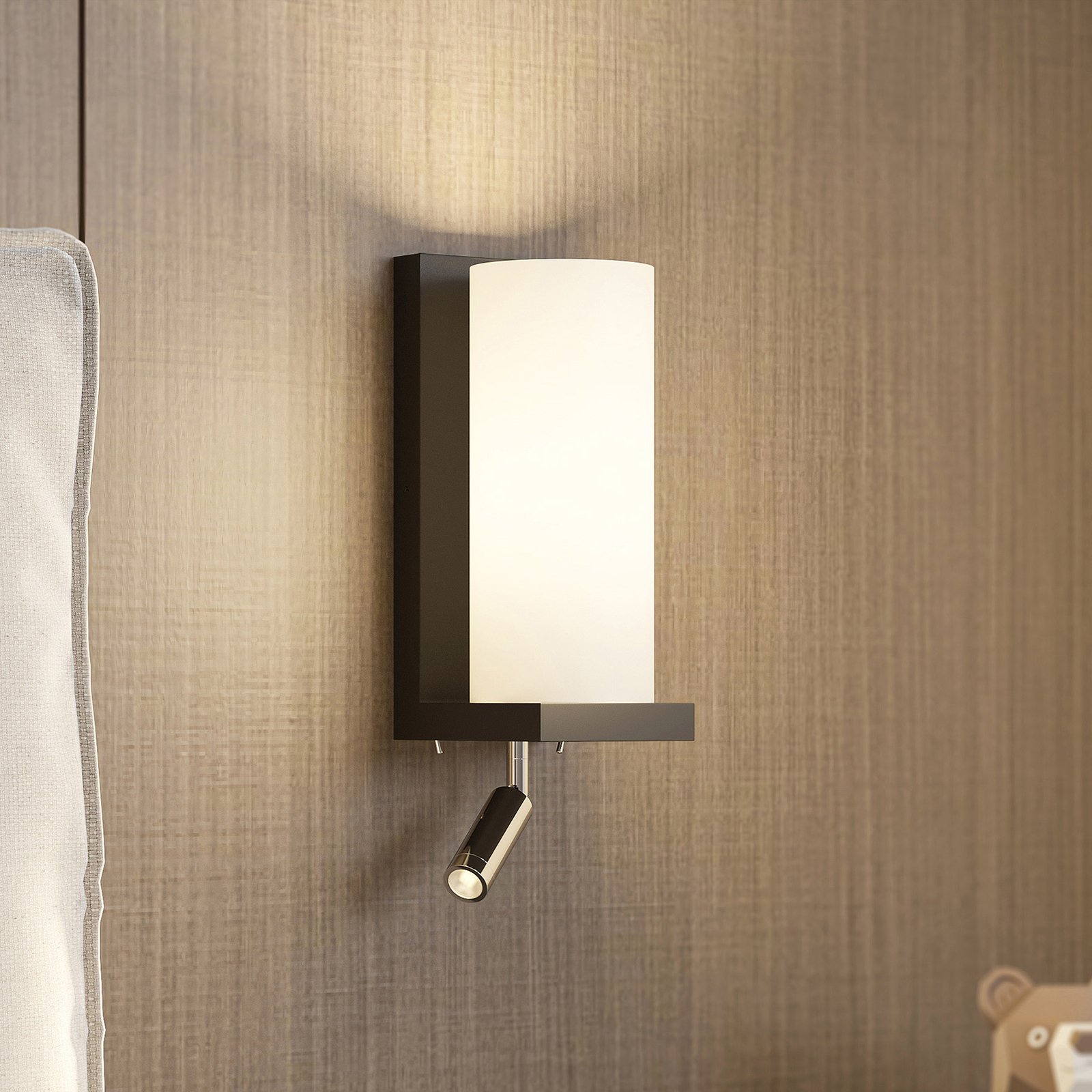Lucande Lyra wall light, flexible reading light