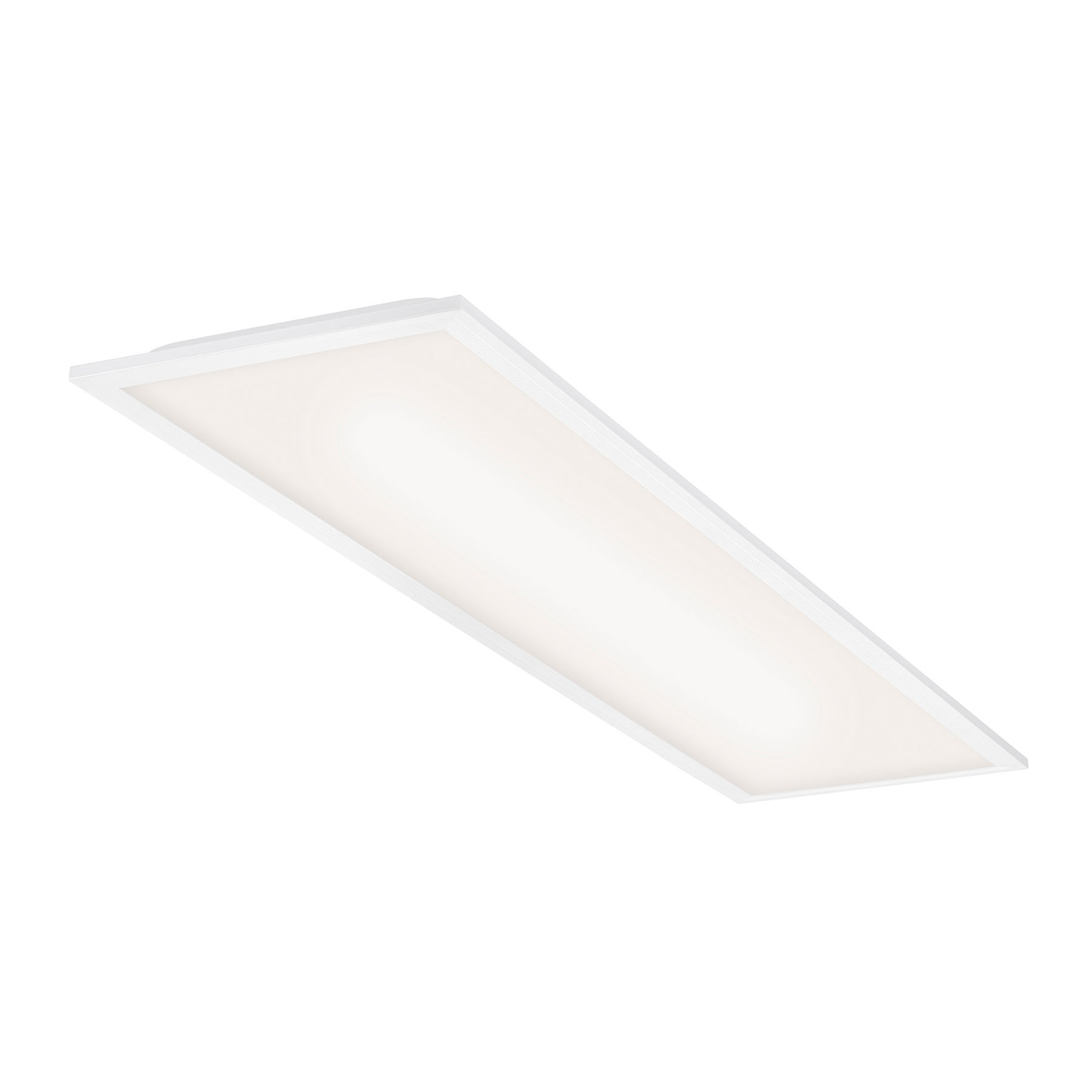 Brilonger Simple LED panel, white, ultra-flat, 100 x 25 cm, for Workroom / Office, metal, plastic, 24 W, energy efficiency: A+, L: 100 cm, W: 25 cm, H: 6 cm
