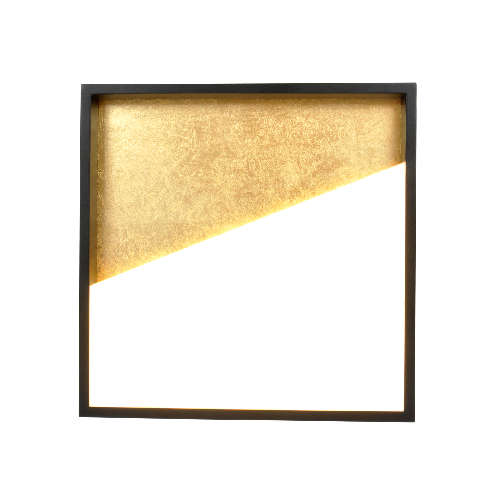 Vista LED wandlamp, goud/zwart, 40 x 40 cm