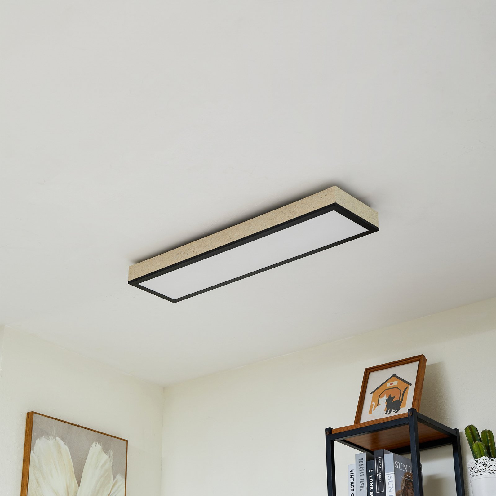 Laviona LED-Deckenlampe, CCT, dim., Beton, 80 cm - Lindby