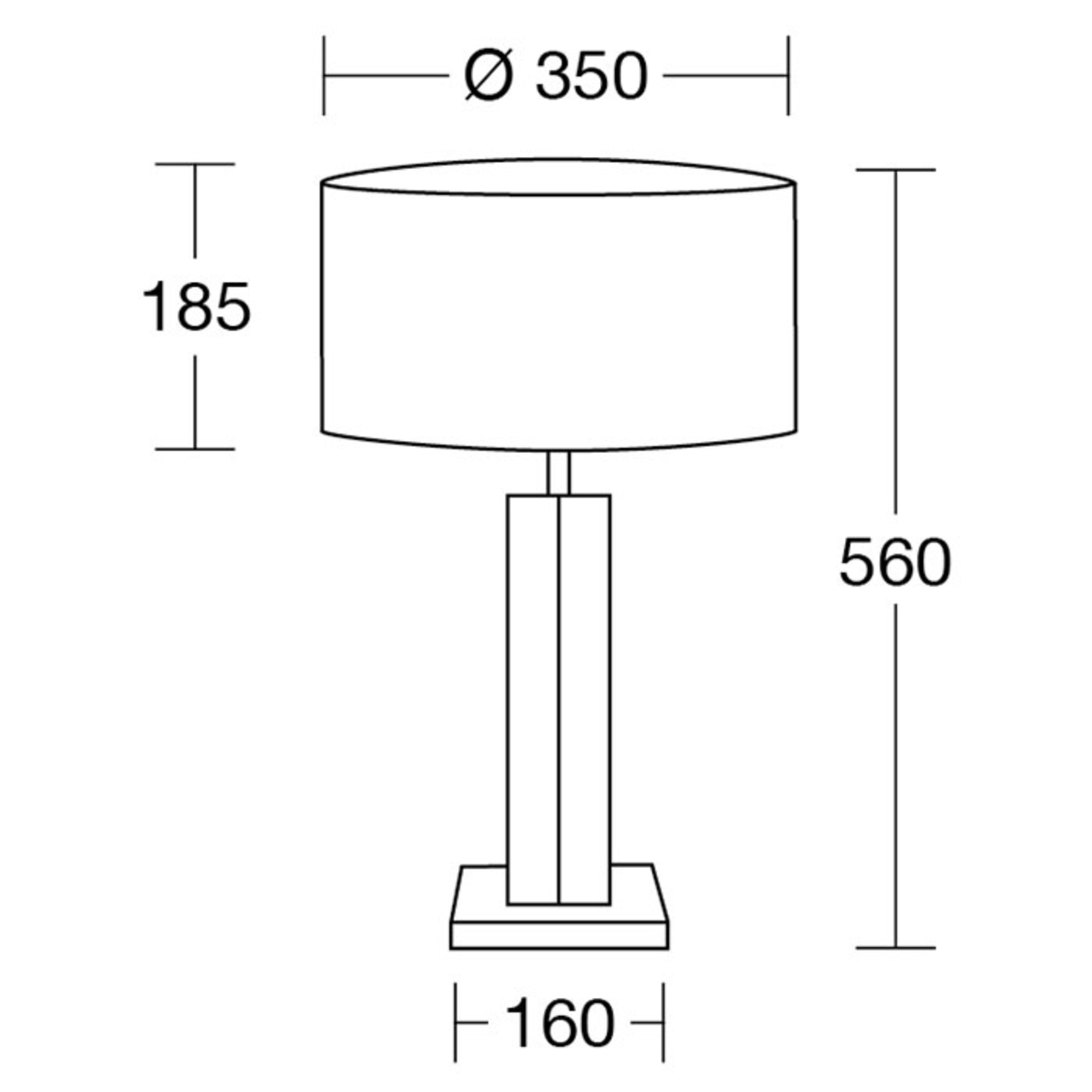 HerzBlut Dana lampa stołowa, dąb, biała, 56cm