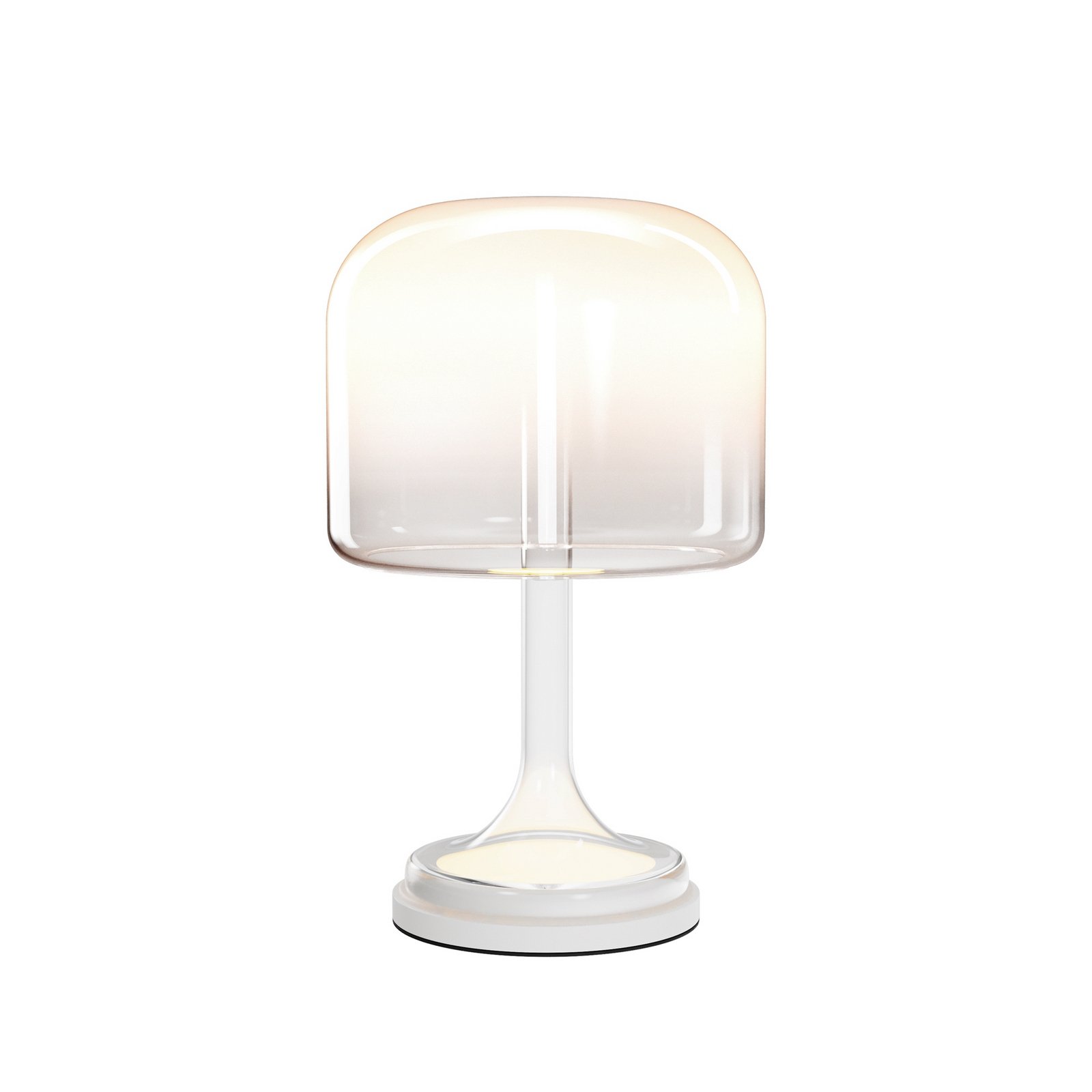 Maytoni Lampada da tavolo LED Spirito, bianco, vetro, altezza 42 cm