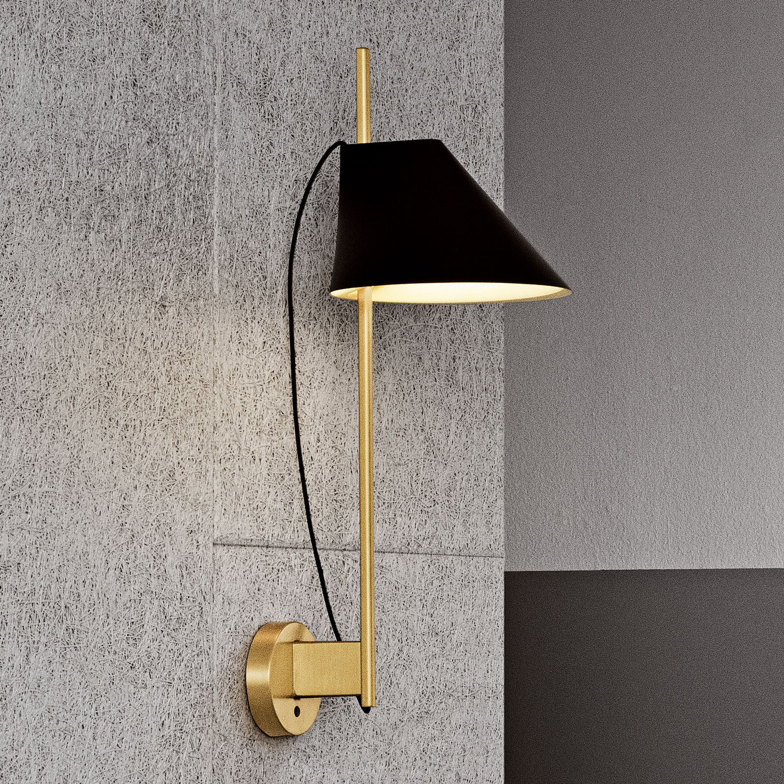 Louis Poulsen Yuh Brass marble wall lamp, black