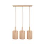 Corina pendant light, cream, 3-bulb, E27