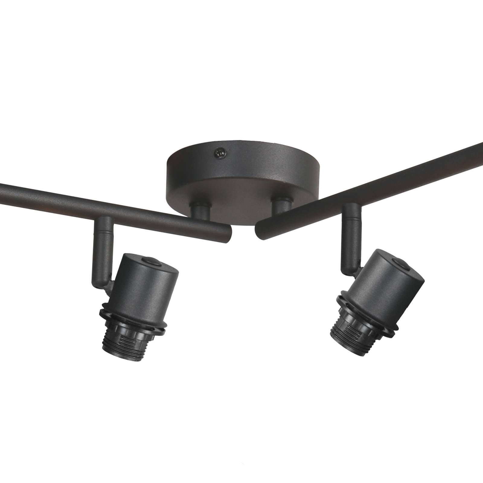  Mexlite Mexlite Sumba Ceiling Lamp, 4-bulb, Black, Natural/black Bamboo, E14 