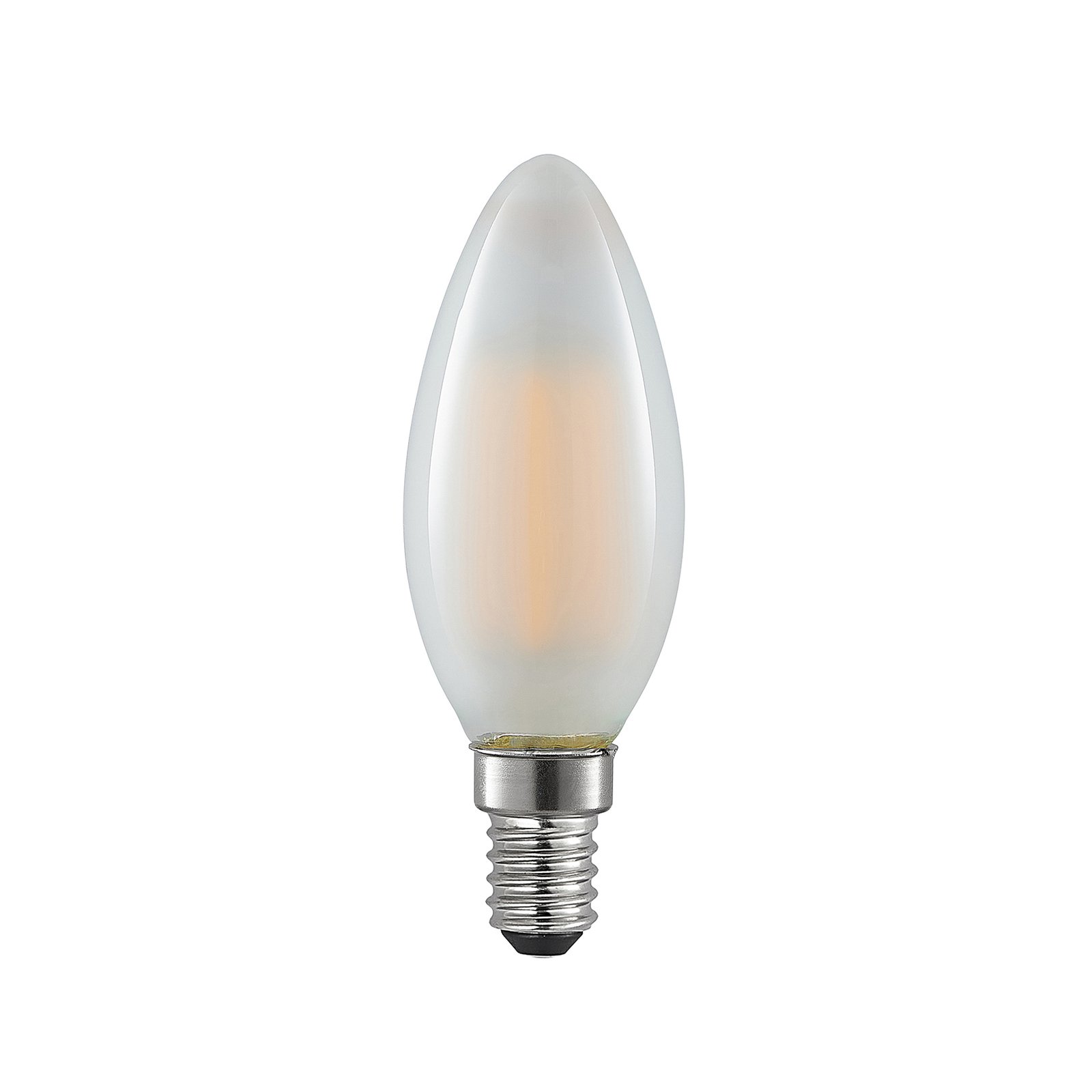 Lampada LED E14 4W 2,700K vela regulável mate conjunto de 5