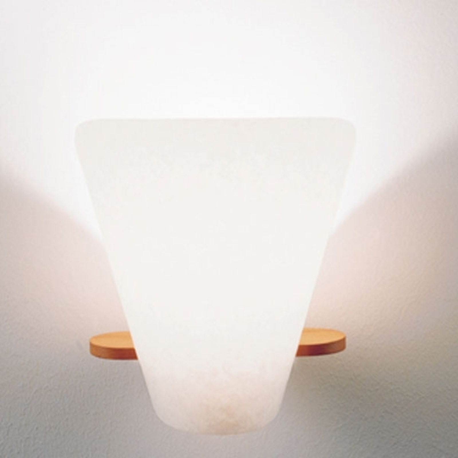 Domus Wall light IRIS, for Living / Dining Room, beech wood, lunopal lampshade, E27, 75 W, energy efficiency: A++, W: 24 cm, H: 24 cm