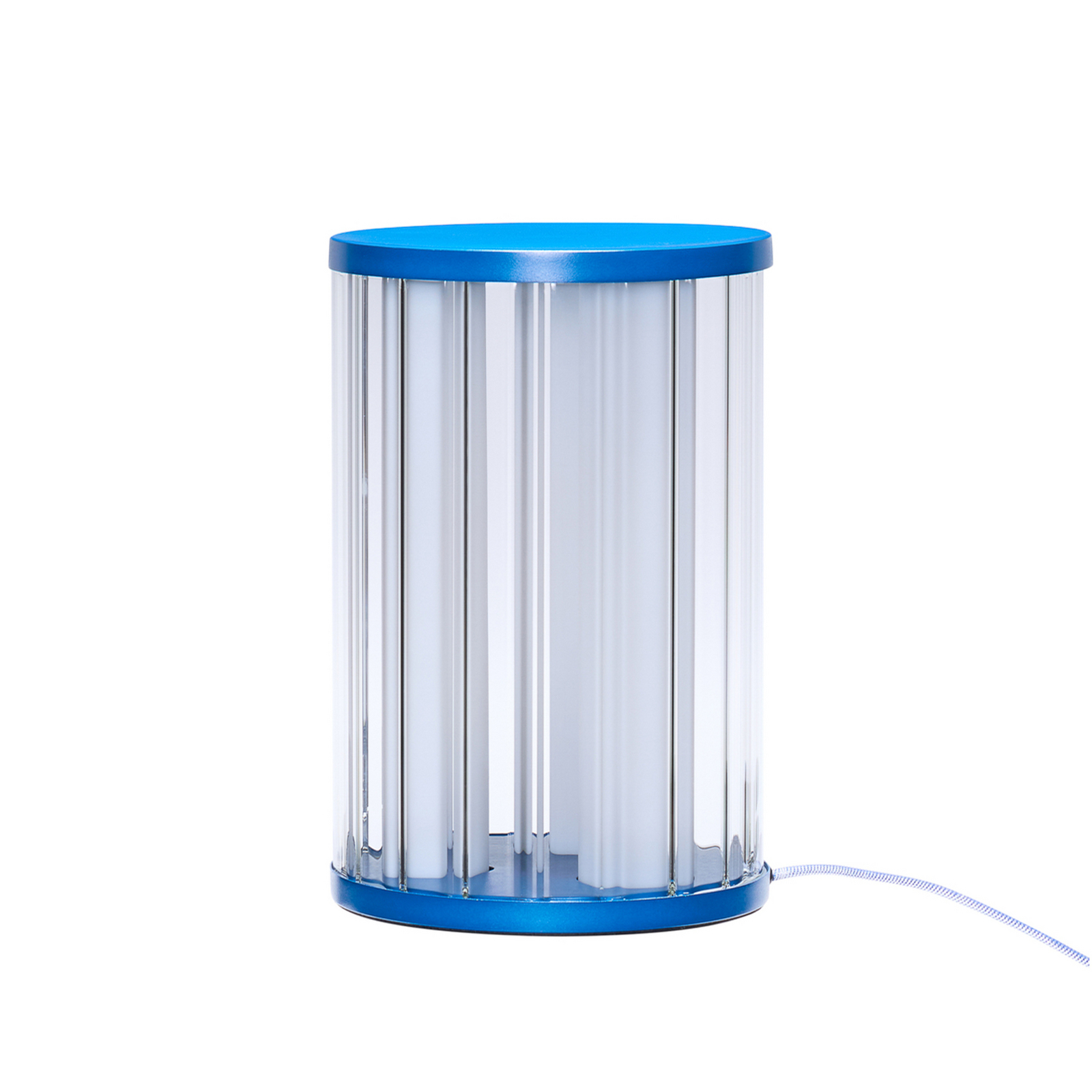 Aru LED-bordslampa, blå/klar, höjd 30 cm – Hübsch