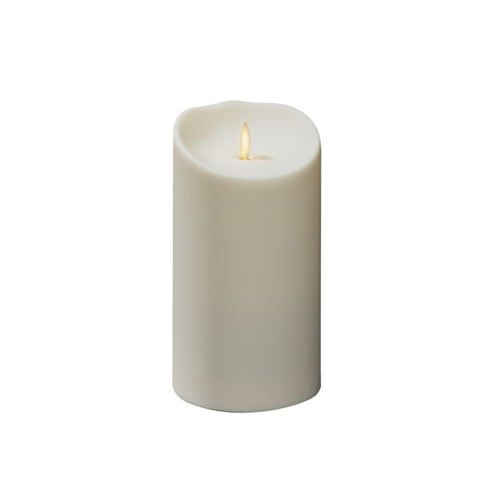 Dekorativní svíčka LED IP44 krémově bílá roztavená 18,4 cm
