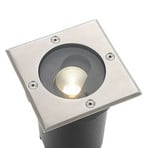 Doris LED Square Recessed Ground Bodová Steel - Lucande