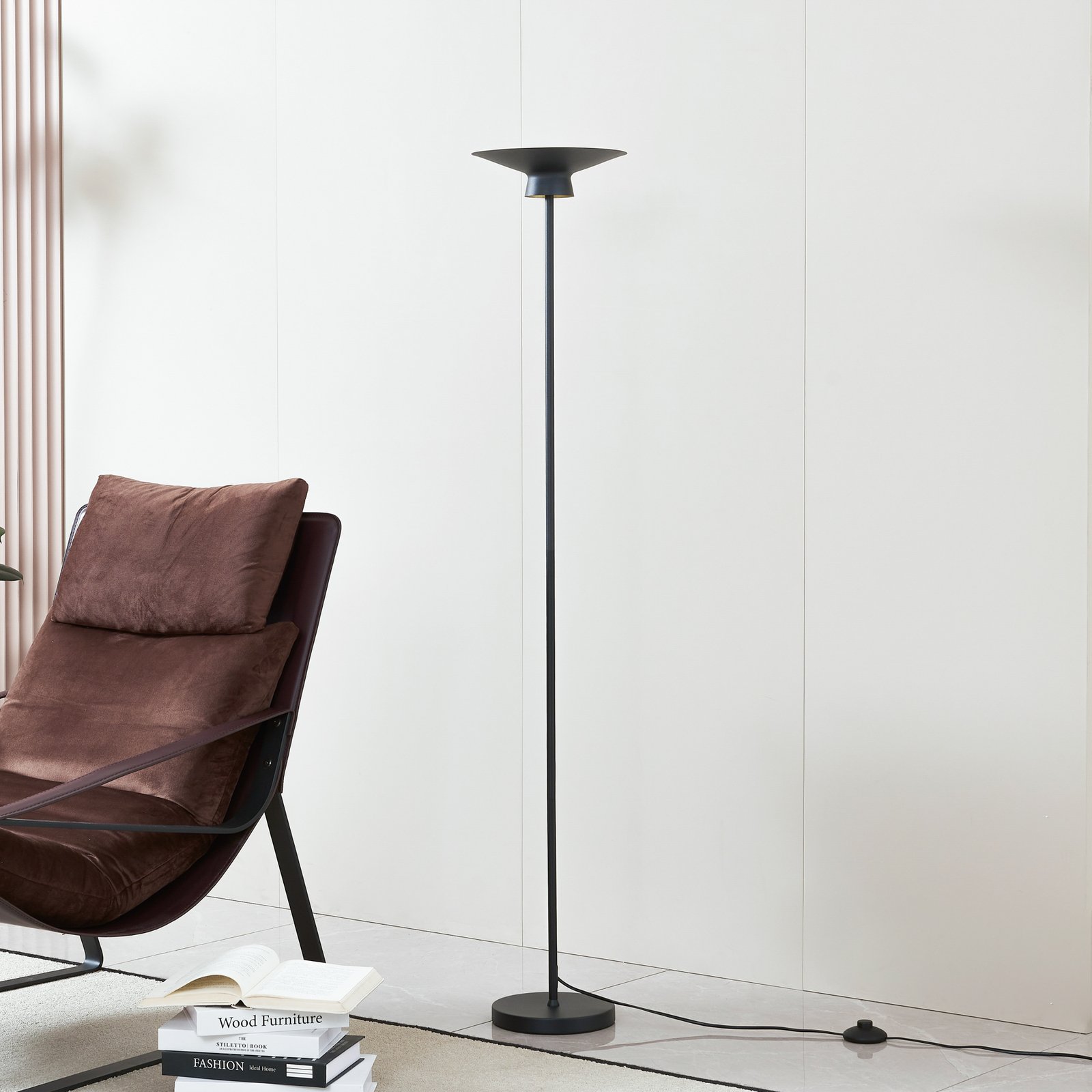 Norvind LED-lattiavalaisin 1-lamppuinen musta metalli - Lindby