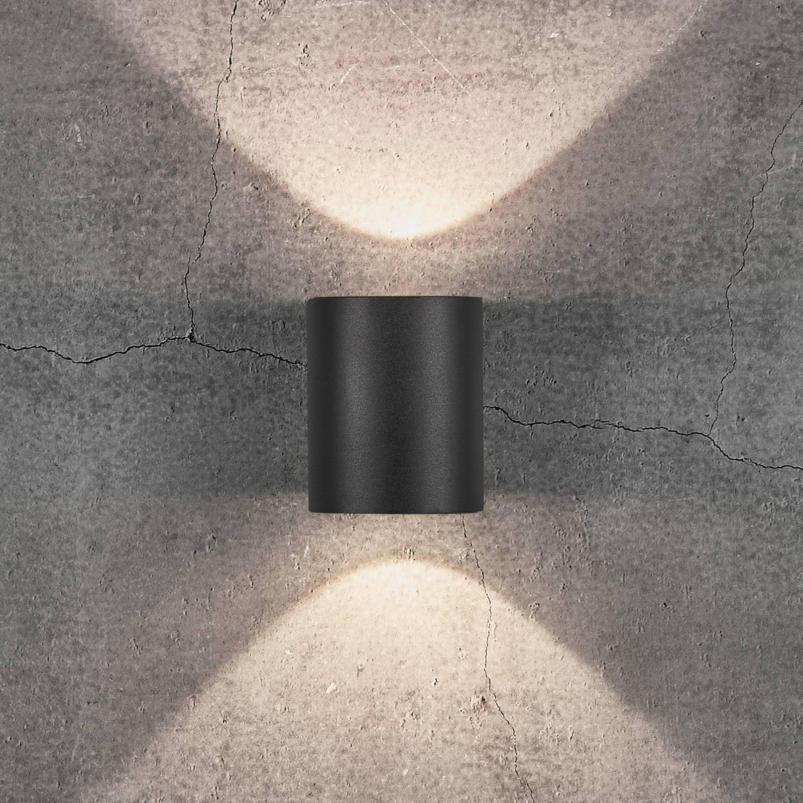 Nordlux canto 2 seaside led-es kültéri fali lámpa, fekete, alumínium, 10 cm