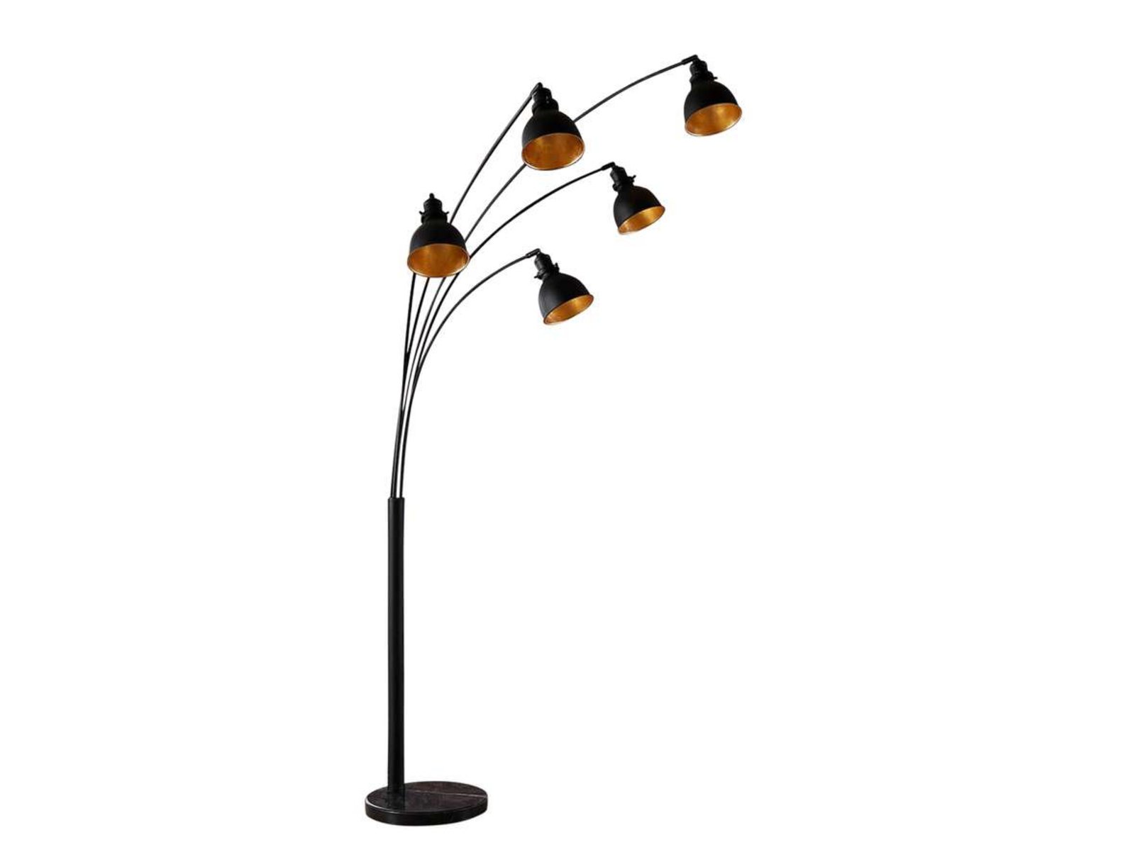 Lira 5 Golvlampa Black/Gold - Lindby