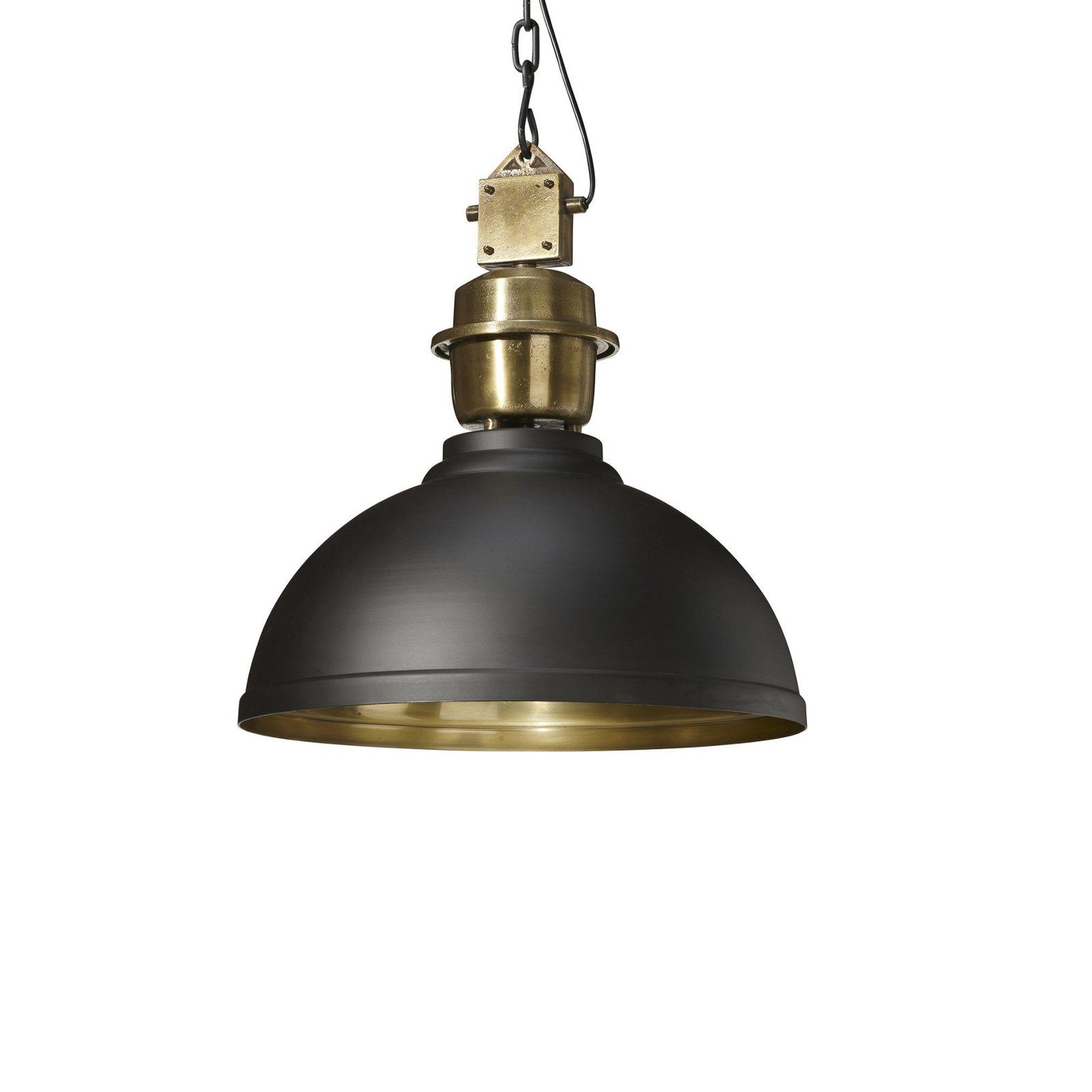 PR Home Manchester pendant light, black, Ø 52 cm, metal