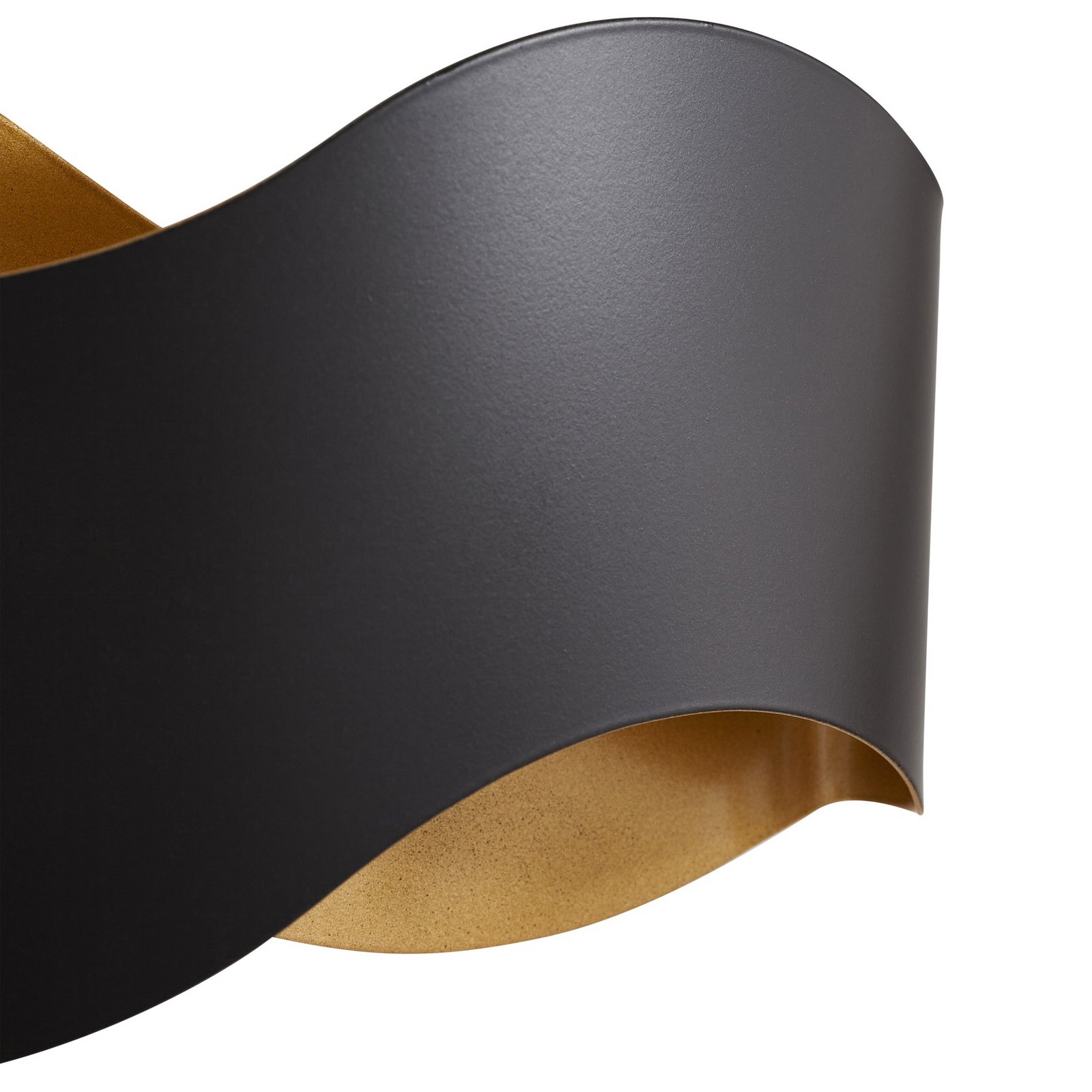 Dailin zidna lampa, crna/zlatna, 30 cm, metalna - Lindby