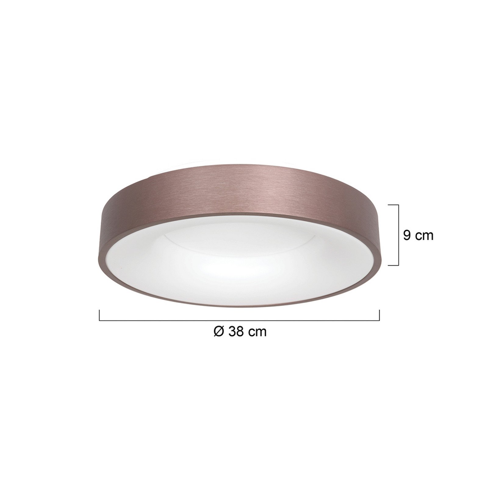 Steinhauer Plafonieră cu LED Ringlede 2.700 K Ø 38 cm bronz - Camera de zi / sufragerie - modern - Metal