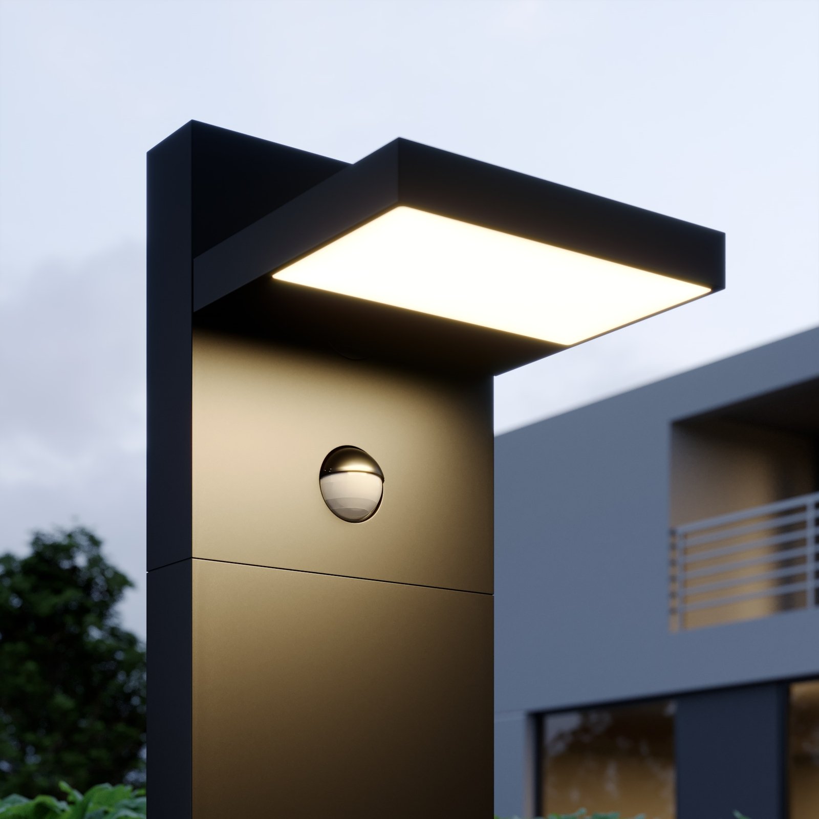 Silvan Buiten Tuinlamp w/Sensor Graphite/White - Lucande