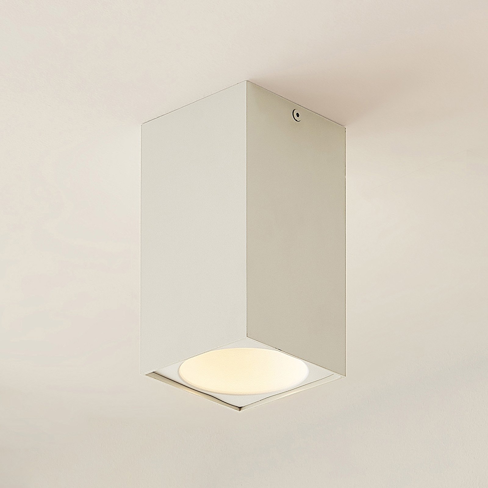 Arcchio Hinka stropní světlo, hranaté, 18 cm, bílé