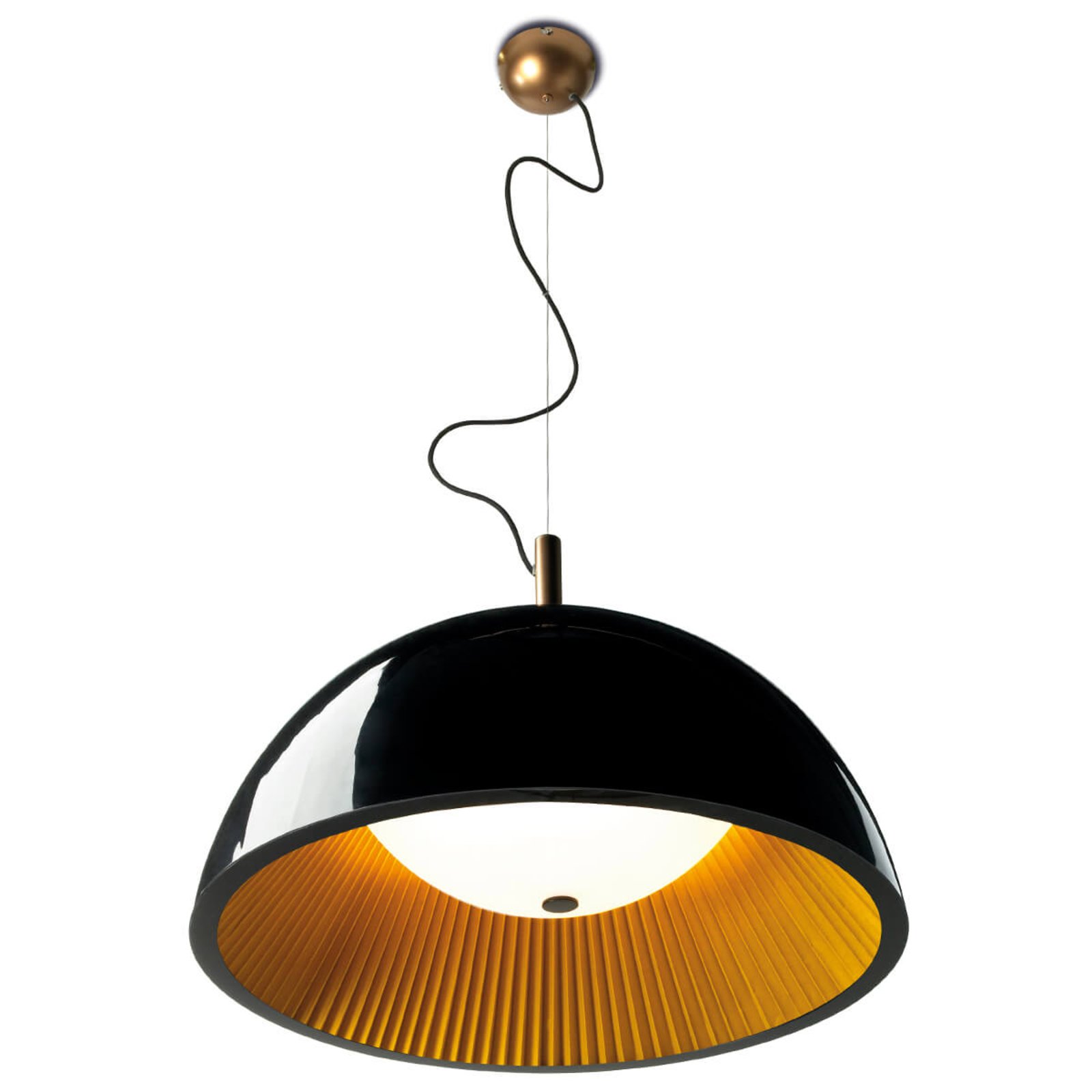 Grok Umbrella hanging light, black, Ø 100 cm