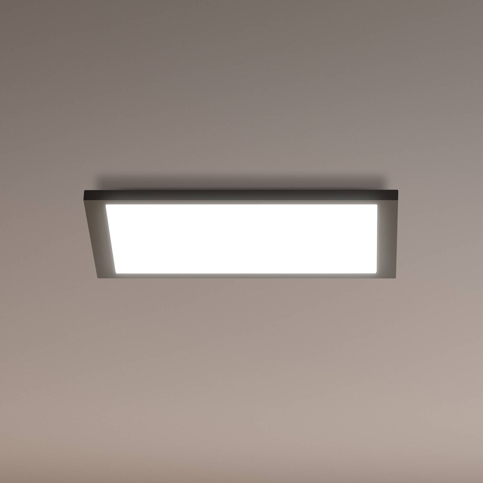 Plafonnier LED WiZ Panfonnier, noir, 30x30 cm